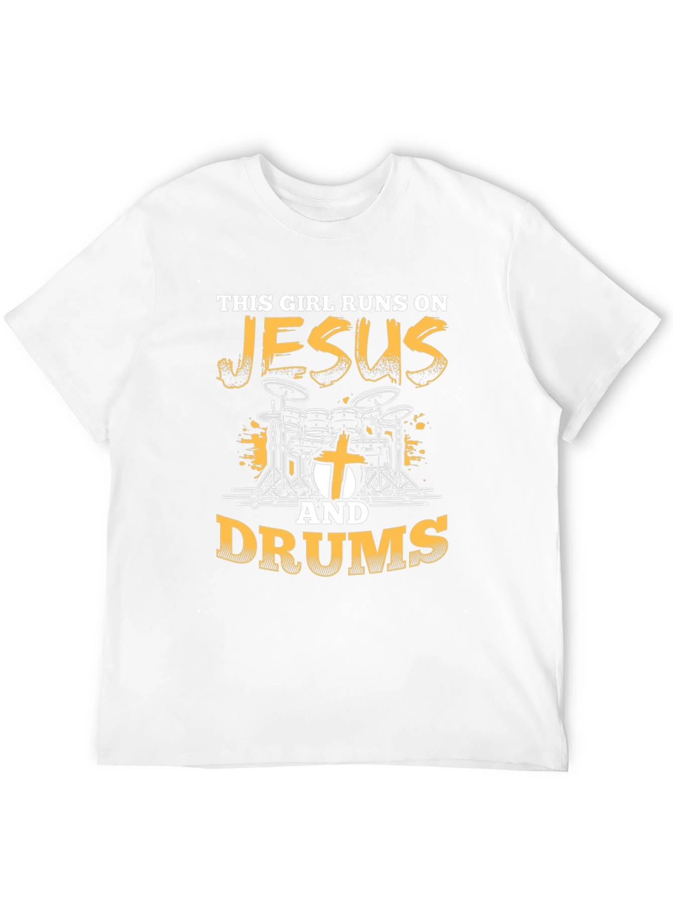 This Girl Runs on Jesus & Drums T-Shirt
