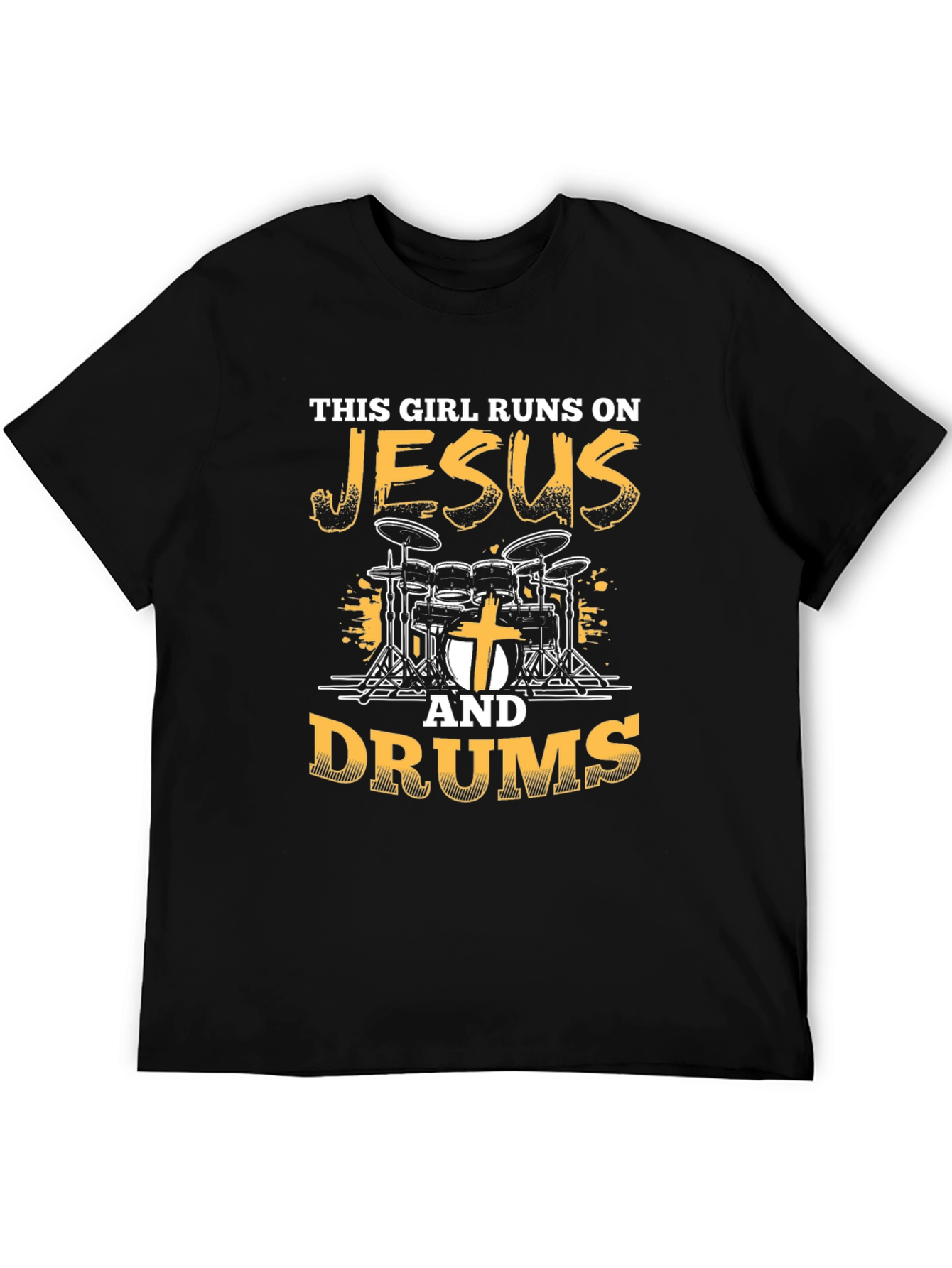 This Girl Runs on Jesus & Drums T-Shirt