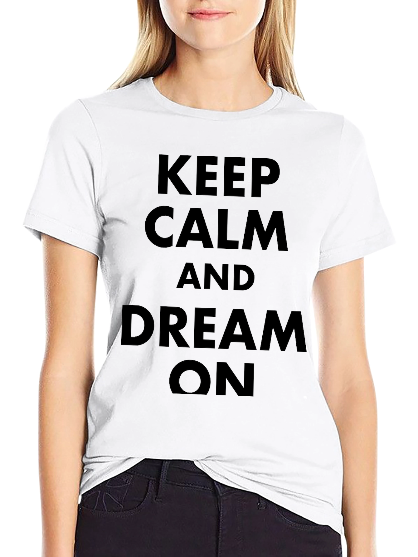 Keep Calm and Dream On Black T-Shirt