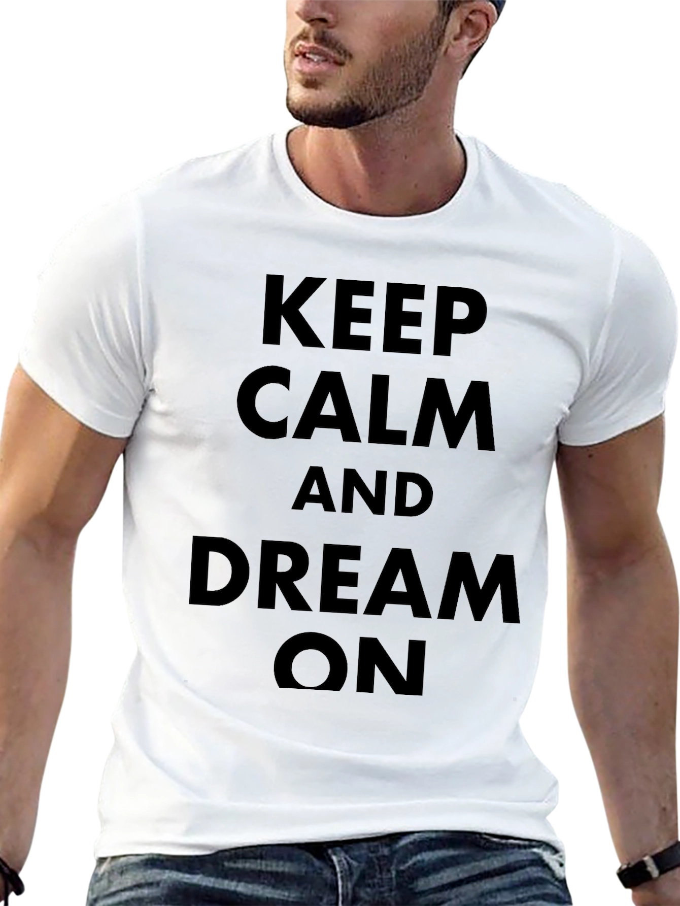 Keep Calm and Dream On Black T-Shirt