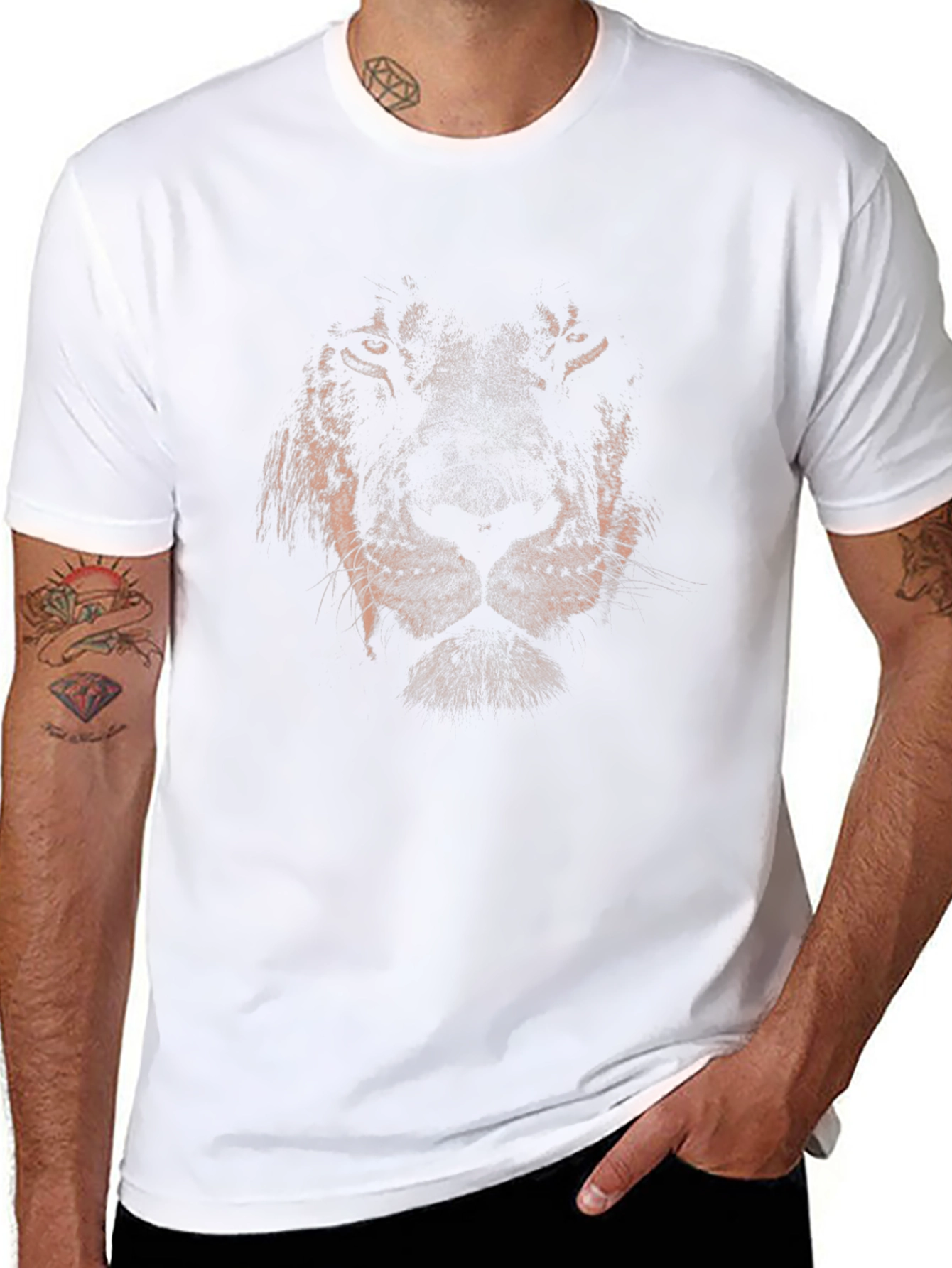 Lion Graphic Black T-Shirt - Mens Fashion Tee