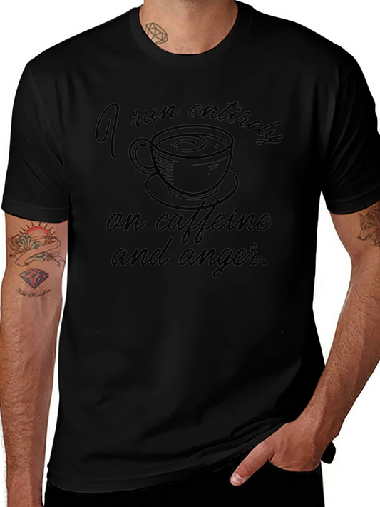 Caffeine & Anger Graphic Tee - Sarcastic Humor Shirt