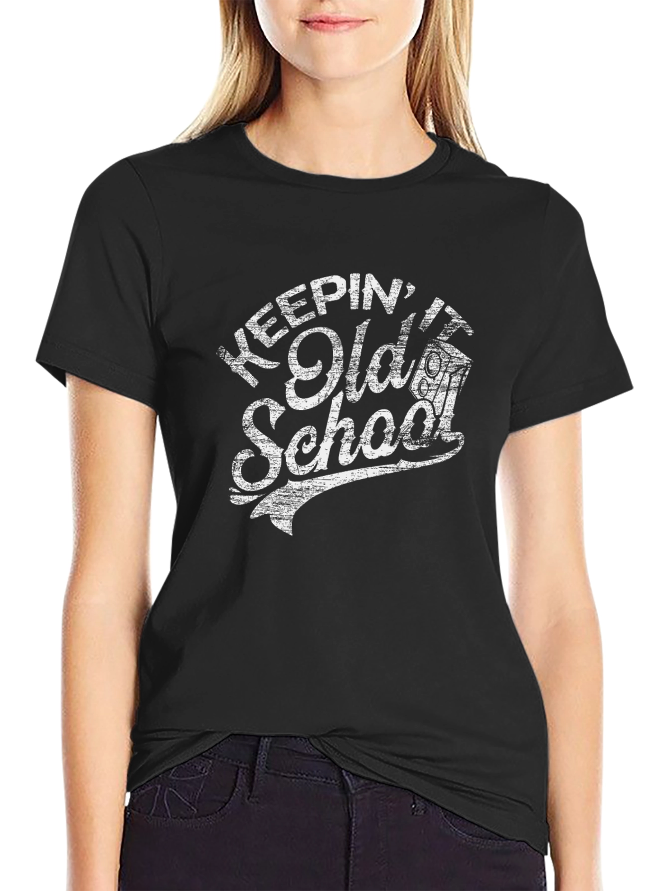 Keepin It Old School Graphic Tee - Black