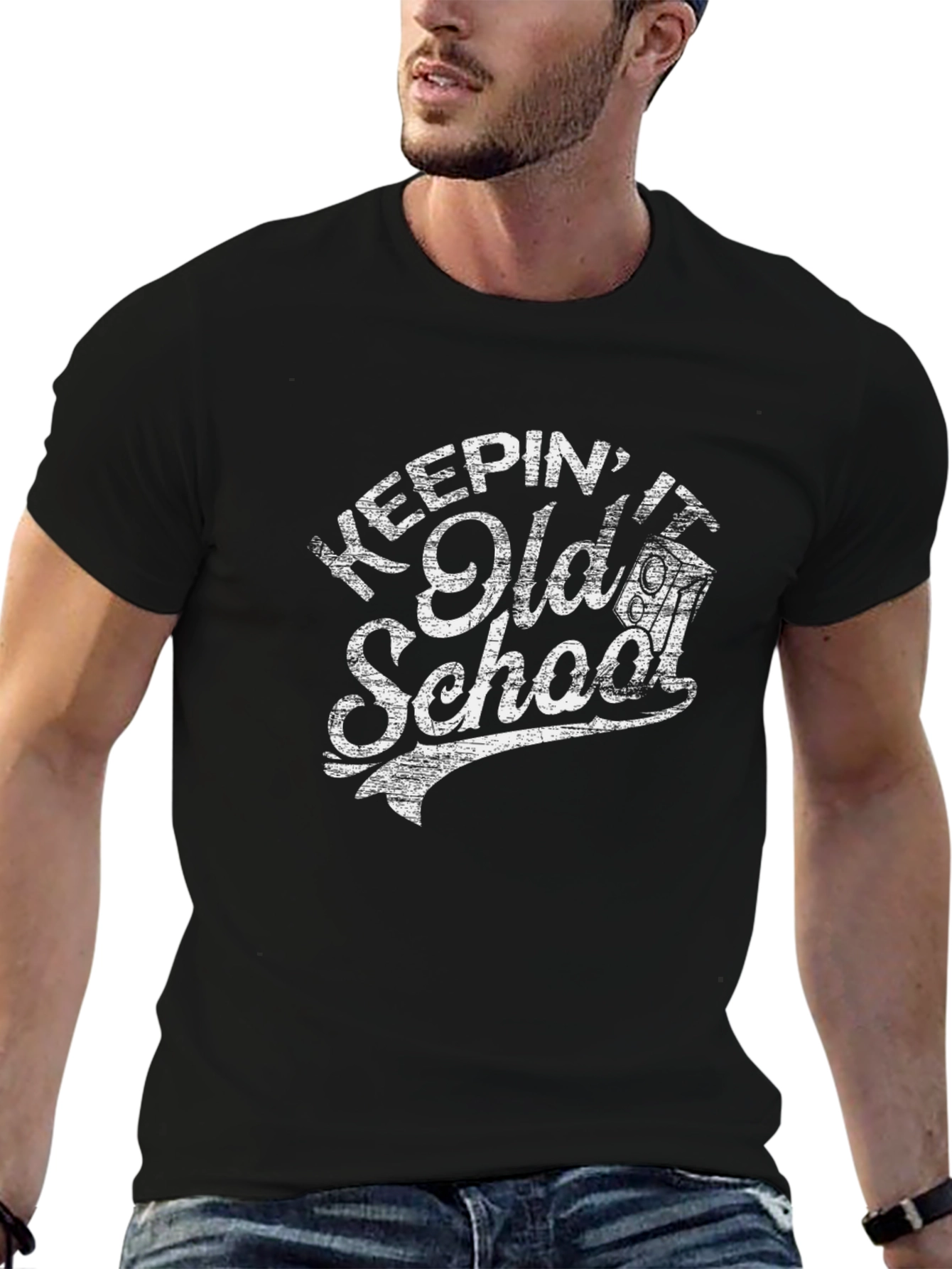 Keepin It Old School Graphic Tee - Black