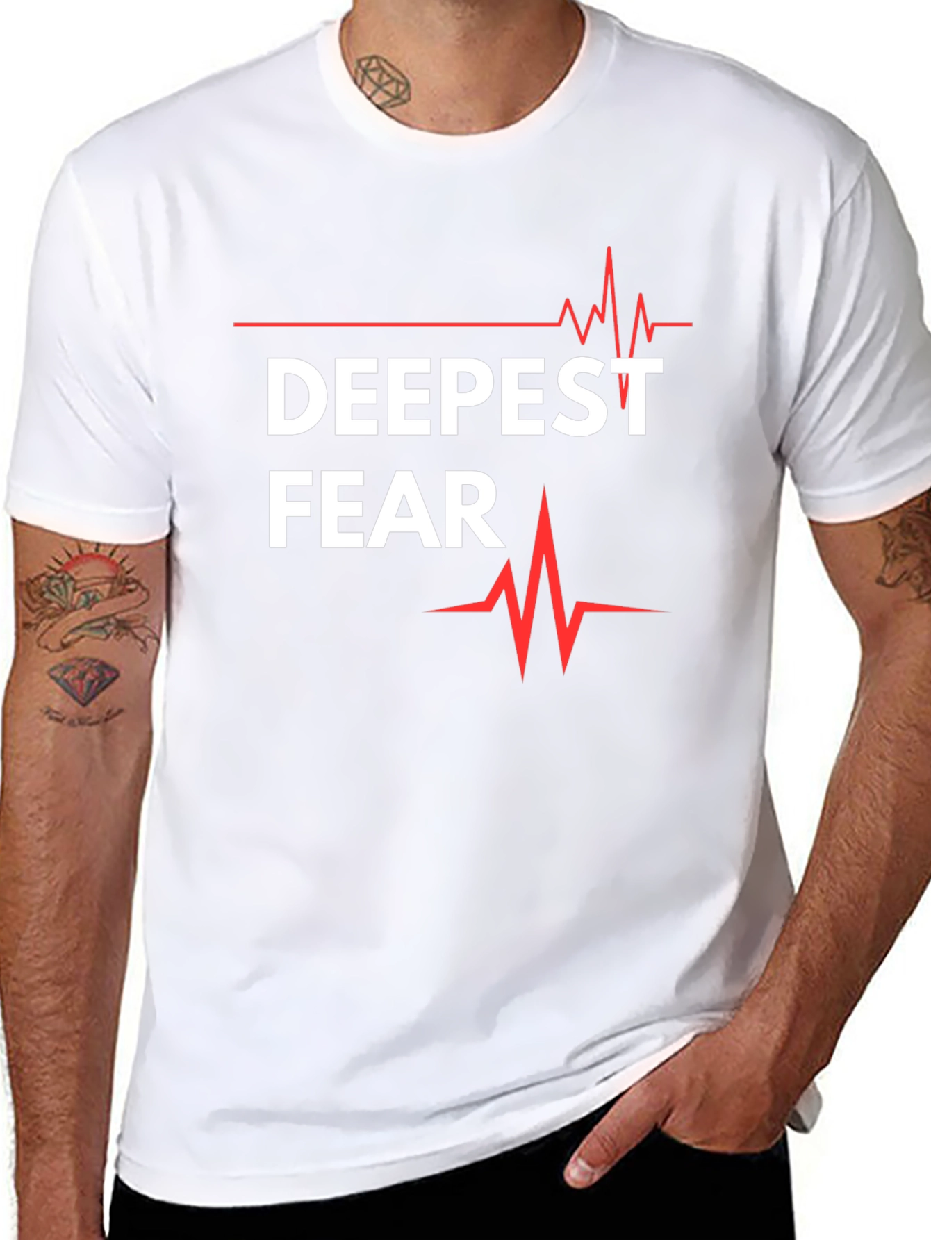 Deepest Fear T-Shirt - Graphic Tee with Heartbeat Design