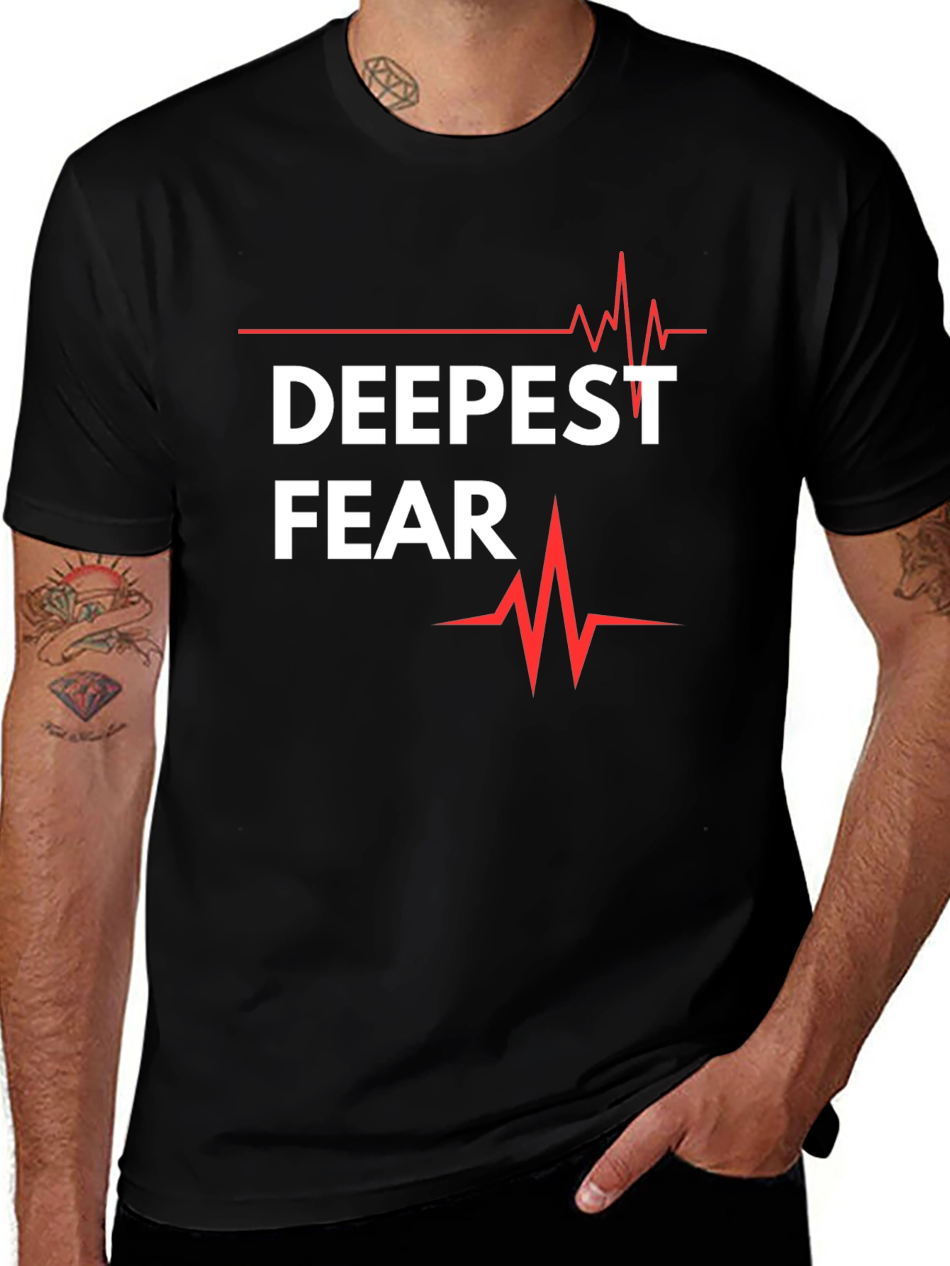 Deepest Fear T-Shirt - Graphic Tee with Heartbeat Design