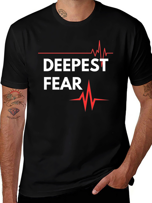 Deepest Fear T-Shirt - Graphic Tee with Heartbeat Design