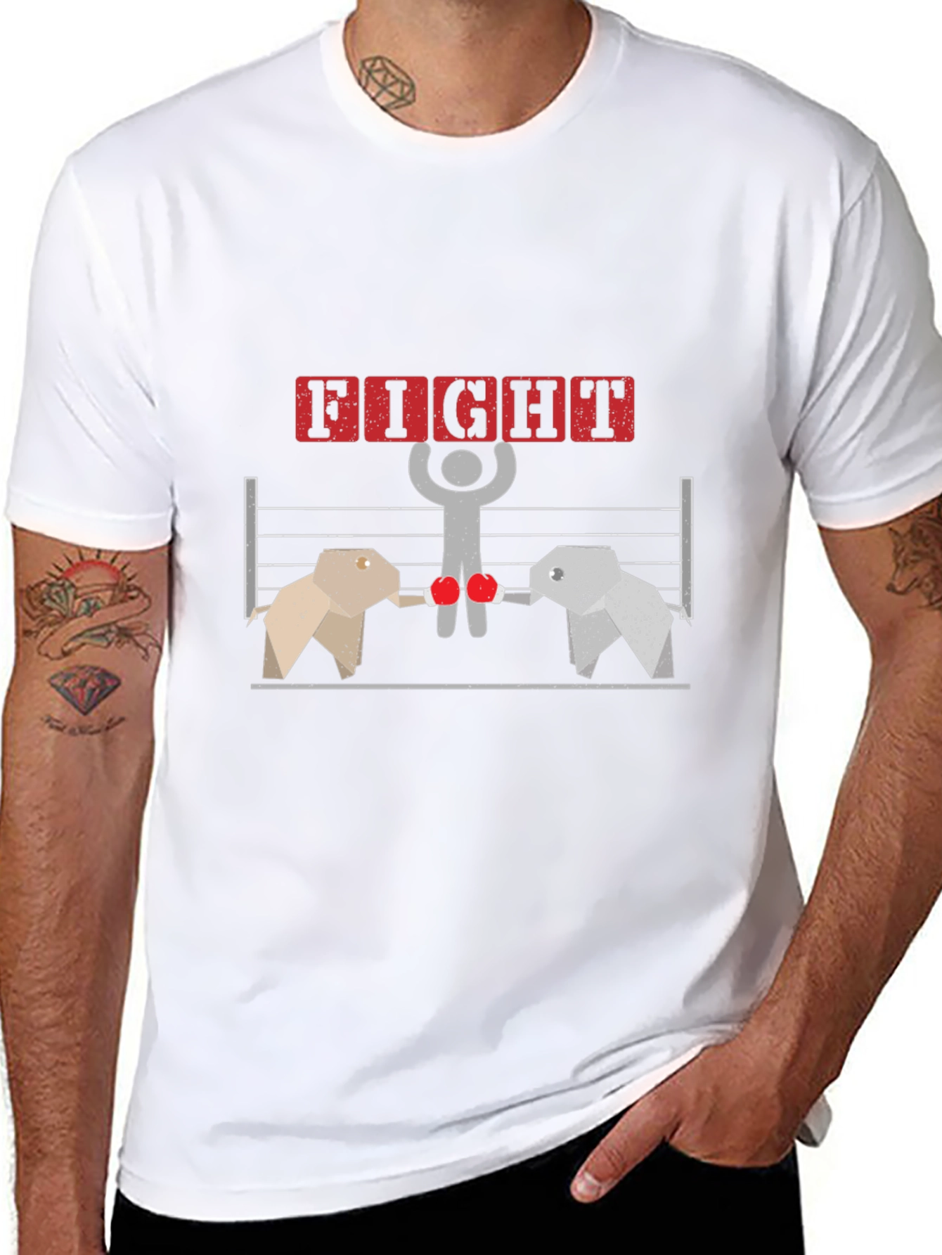 Elephant Boxing Match T-Shirt
