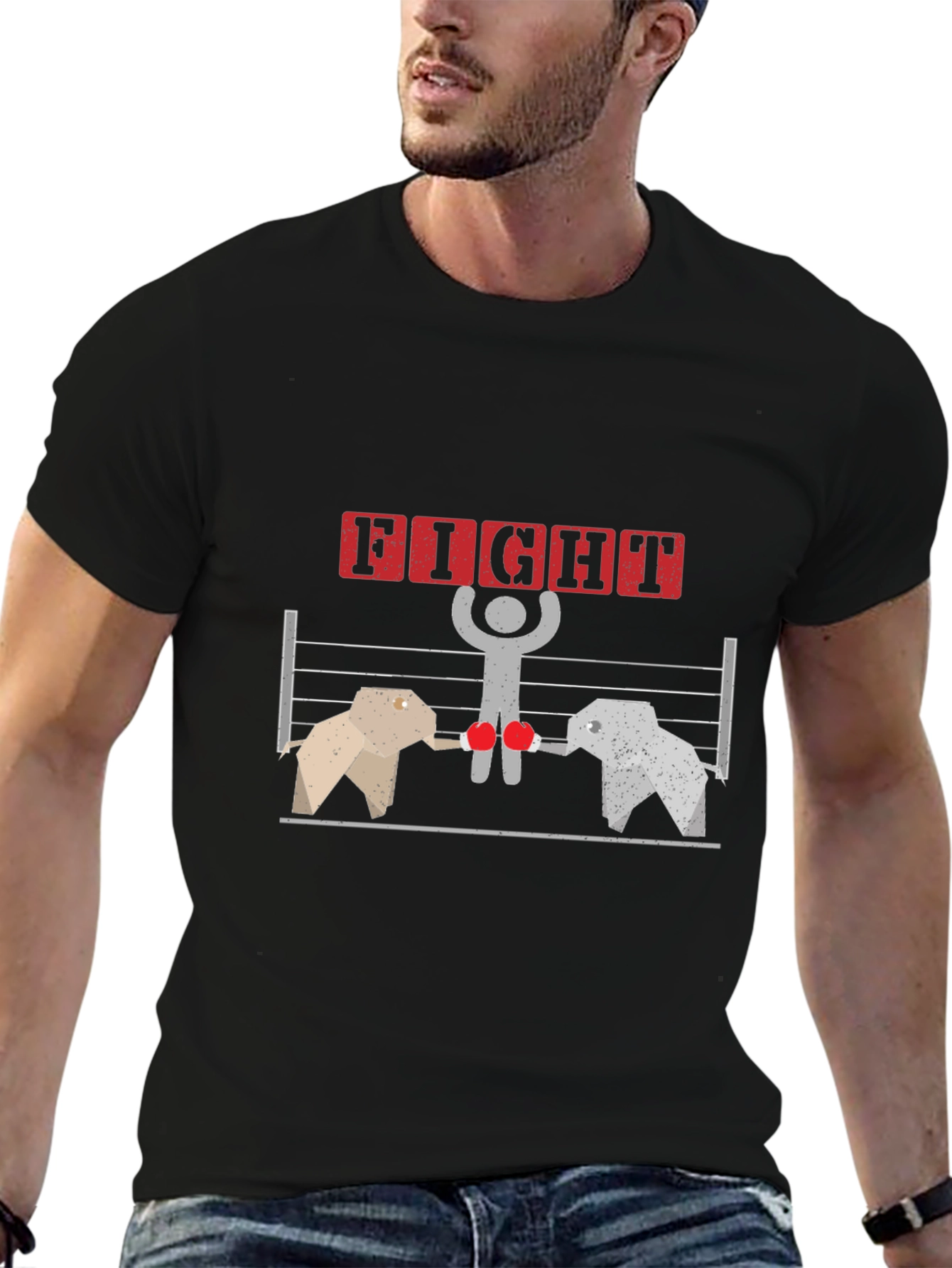 Elephant Boxing Match T-Shirt
