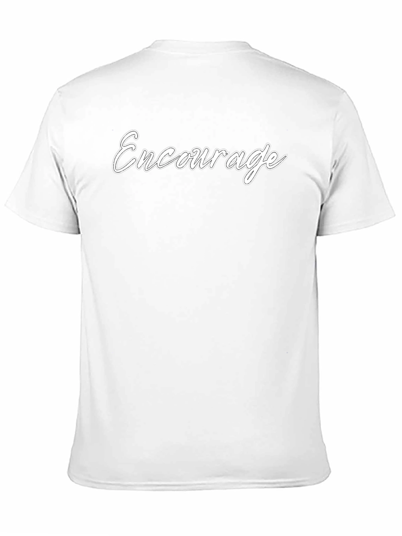Encourage Black Cotton Graphic Tee