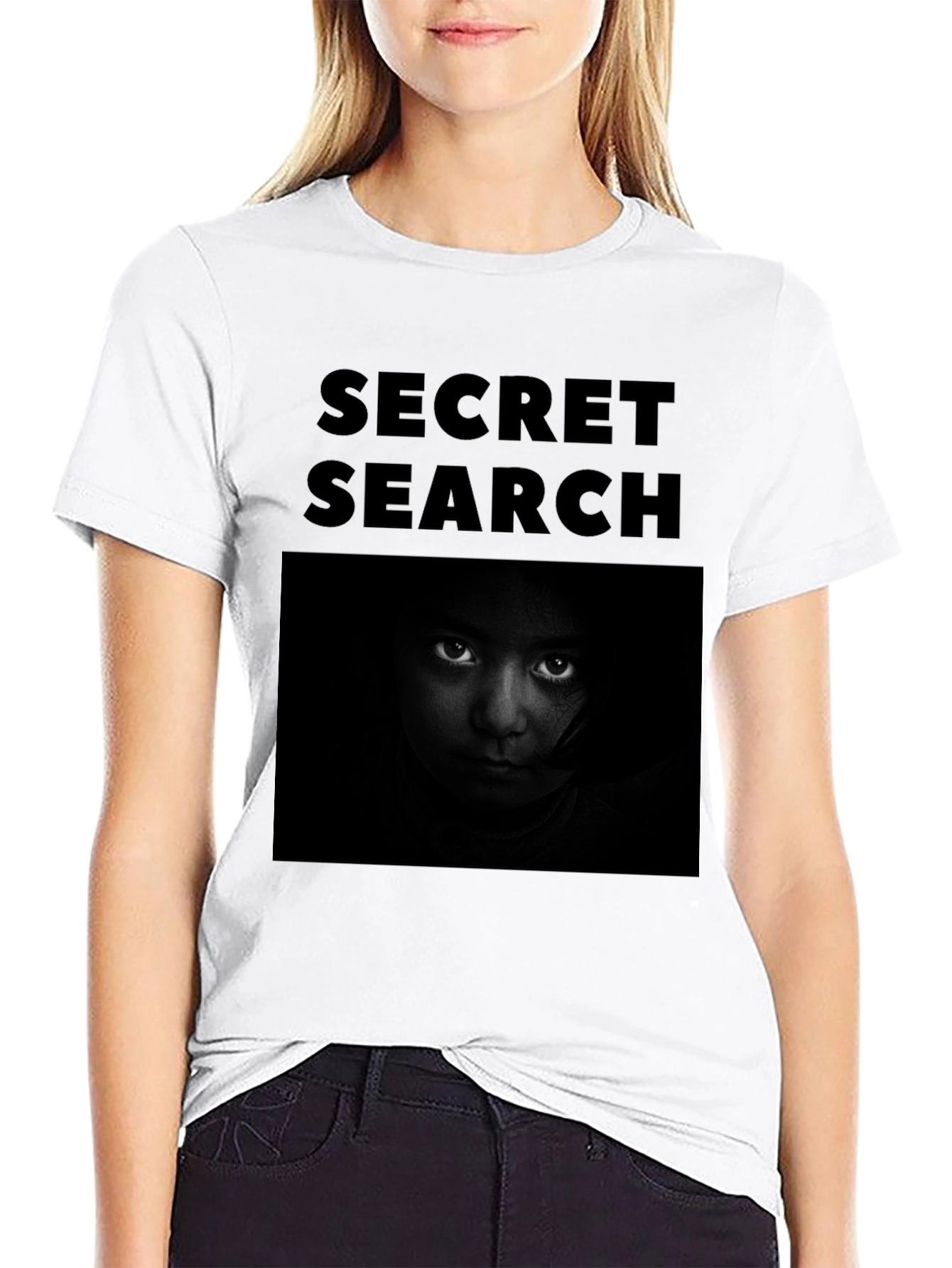 Secret Search Black Graphic T-Shirt