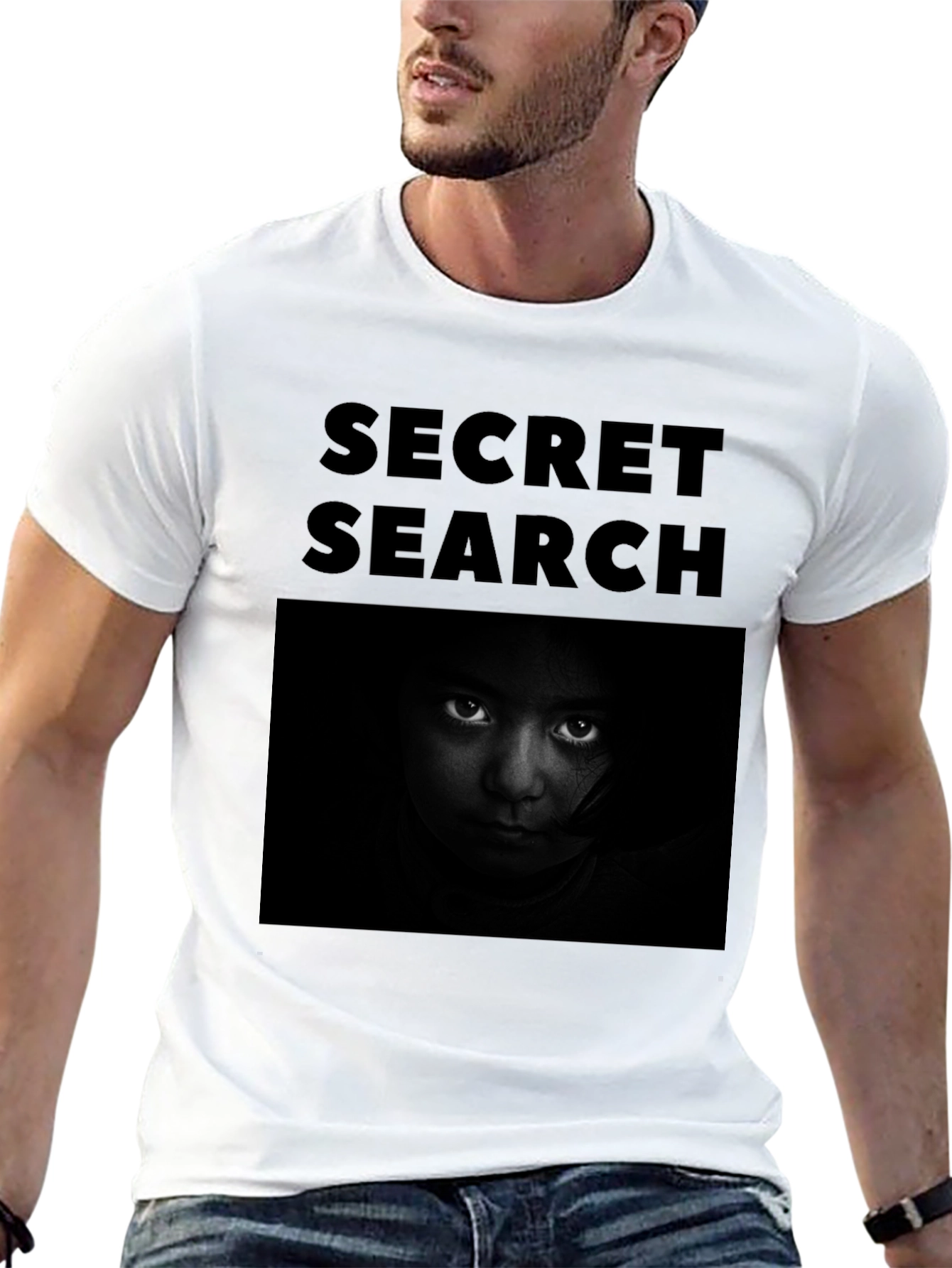 Secret Search Black Graphic T-Shirt
