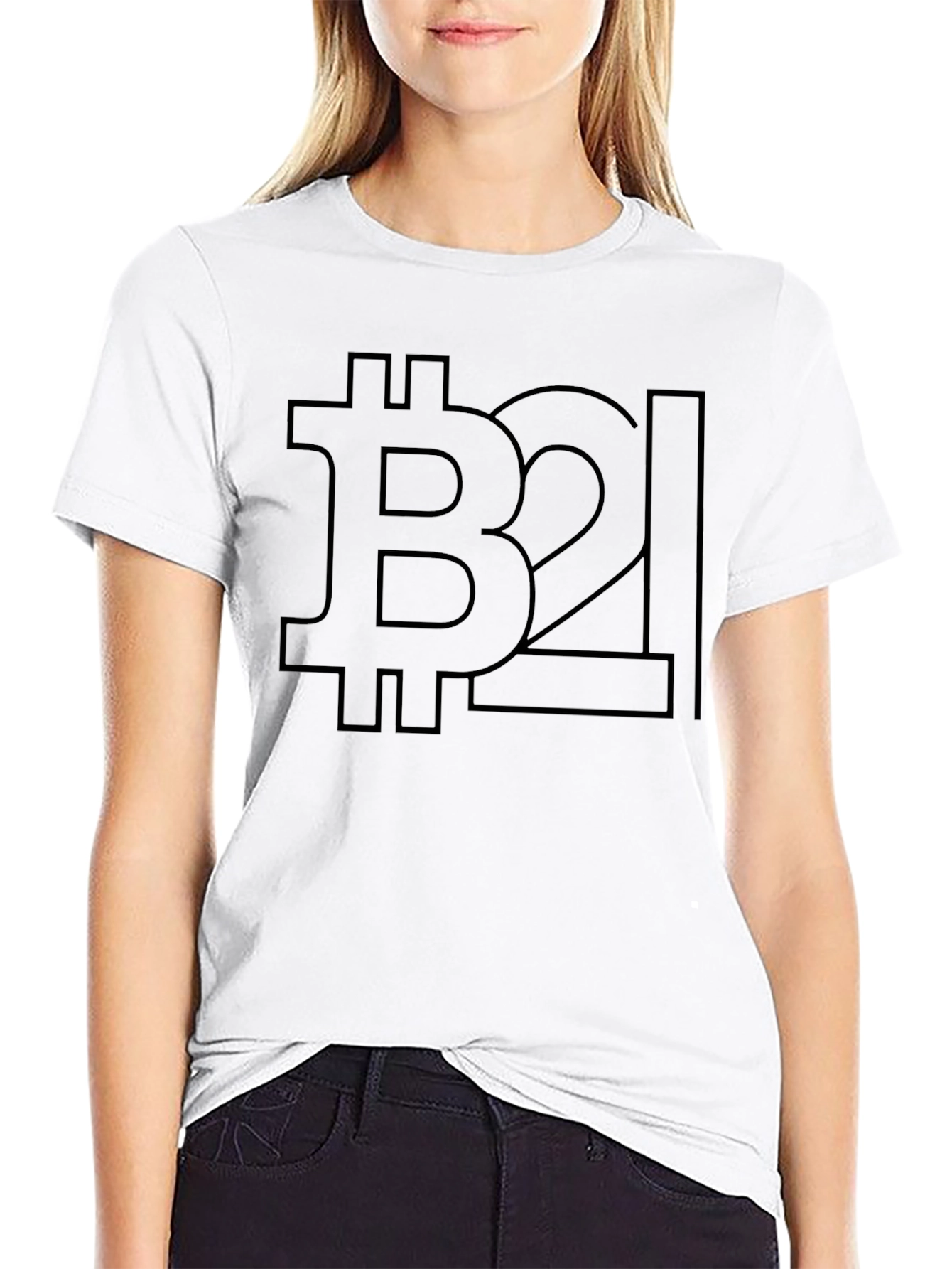 Bitcoin B2L Black T-Shirt - Crypto Design
