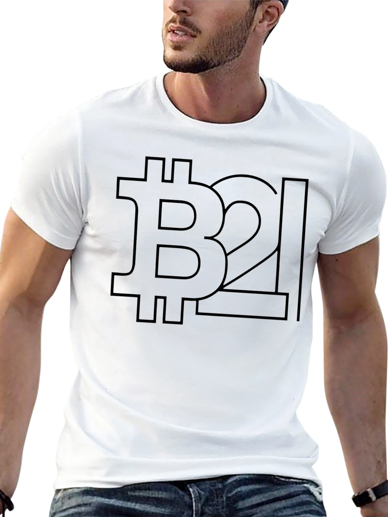 Bitcoin B2L Black T-Shirt - Crypto Design