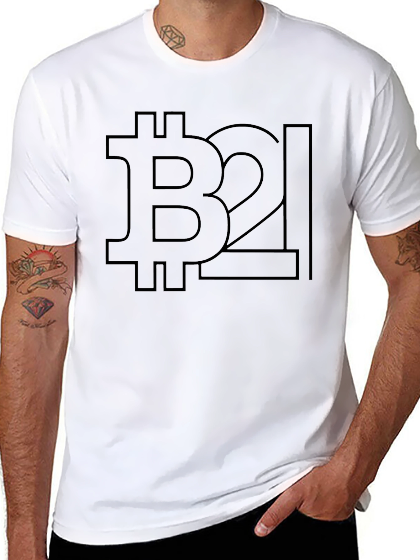 Bitcoin B2L Black T-Shirt - Crypto Design