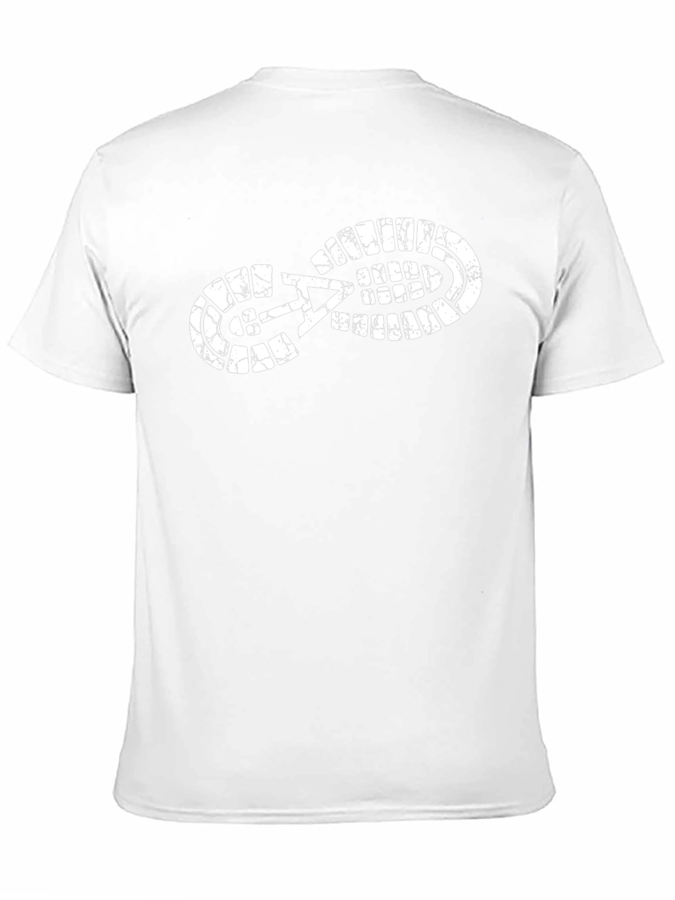 Black T-Shirt with Footprint Graphic