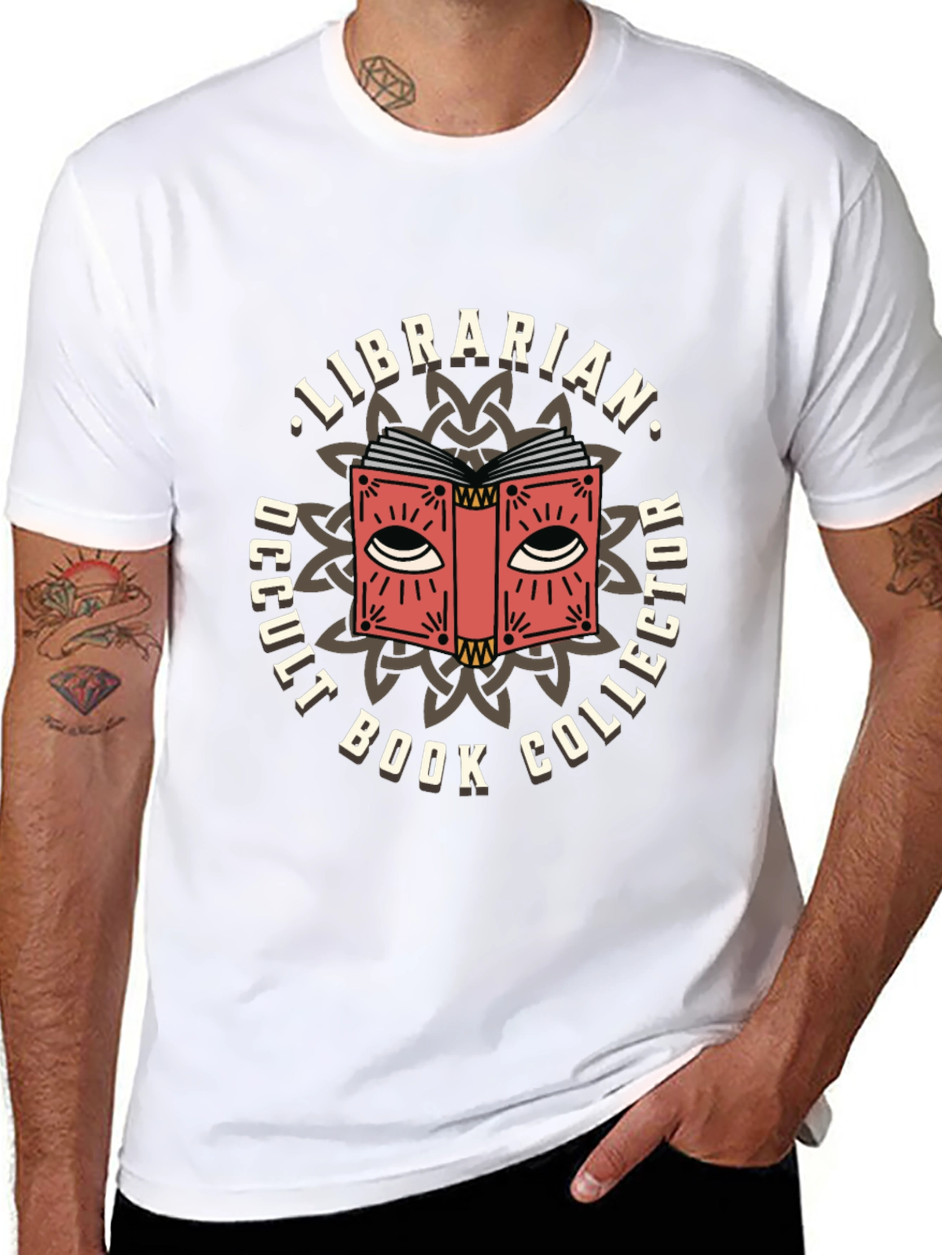 Librarian Occult Book Collector Graphic T-Shirt