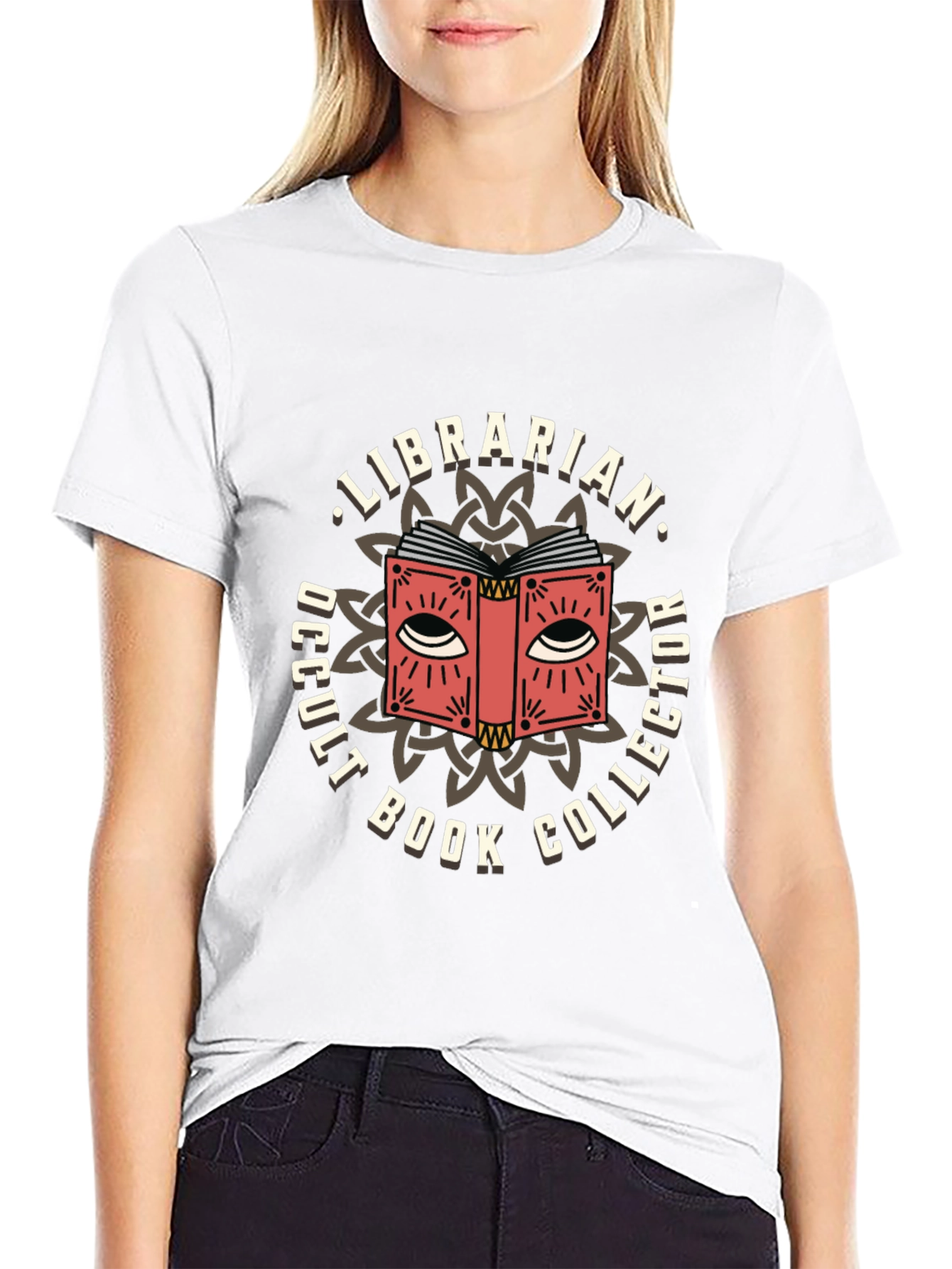 Librarian Occult Book Collector Graphic T-Shirt