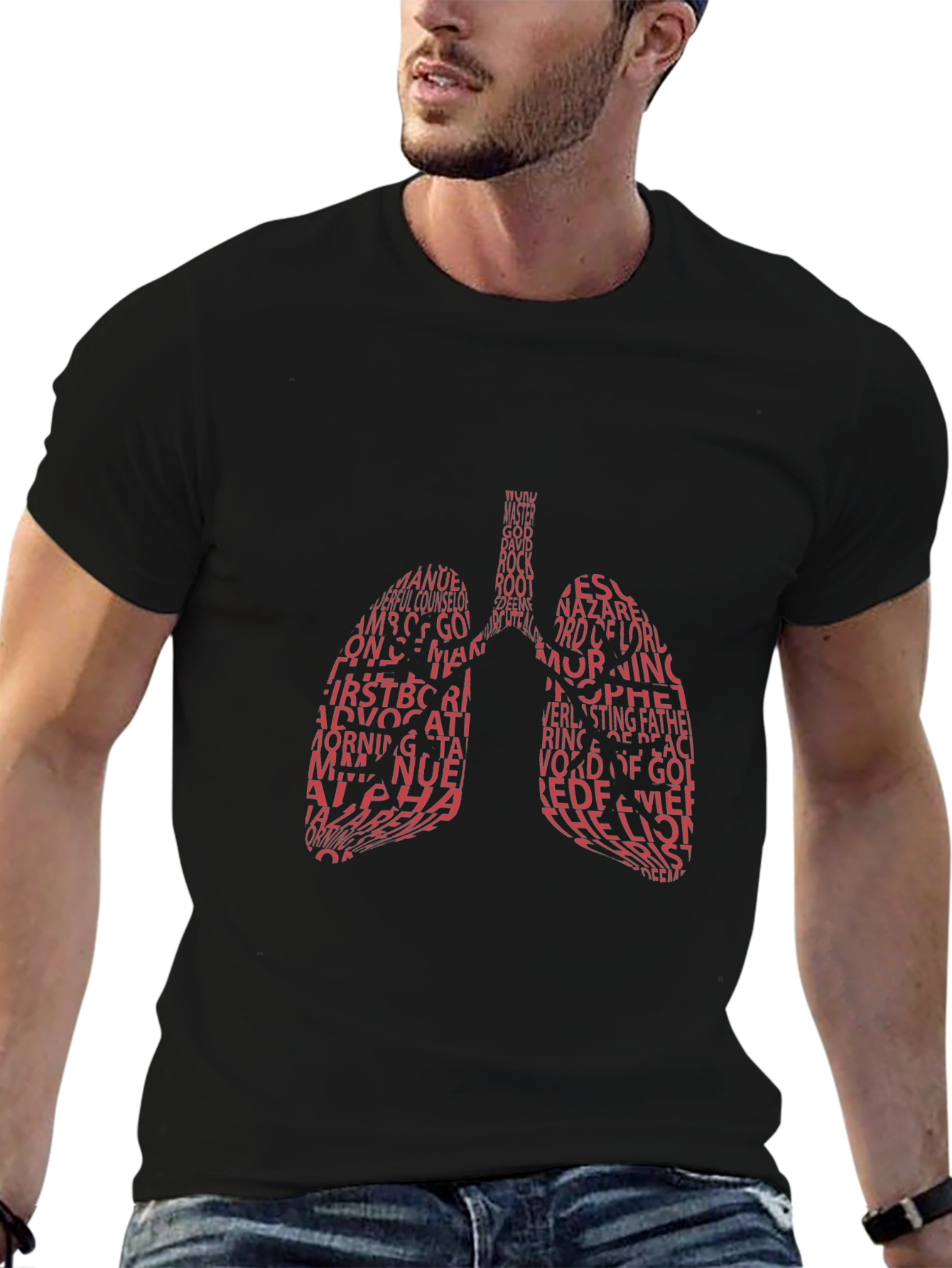 Lung Word Art Graphic Tee