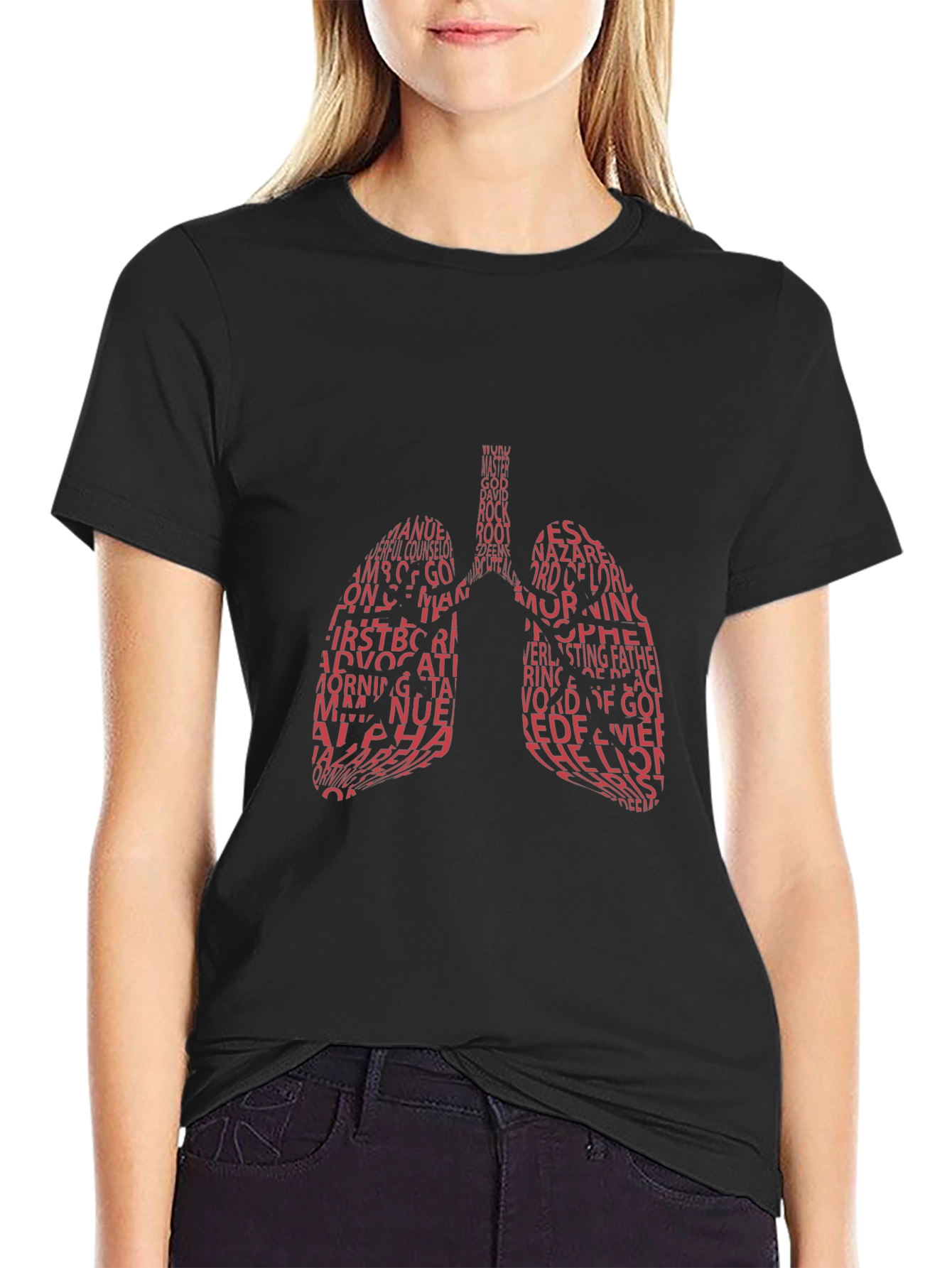 Lung Word Art Graphic Tee