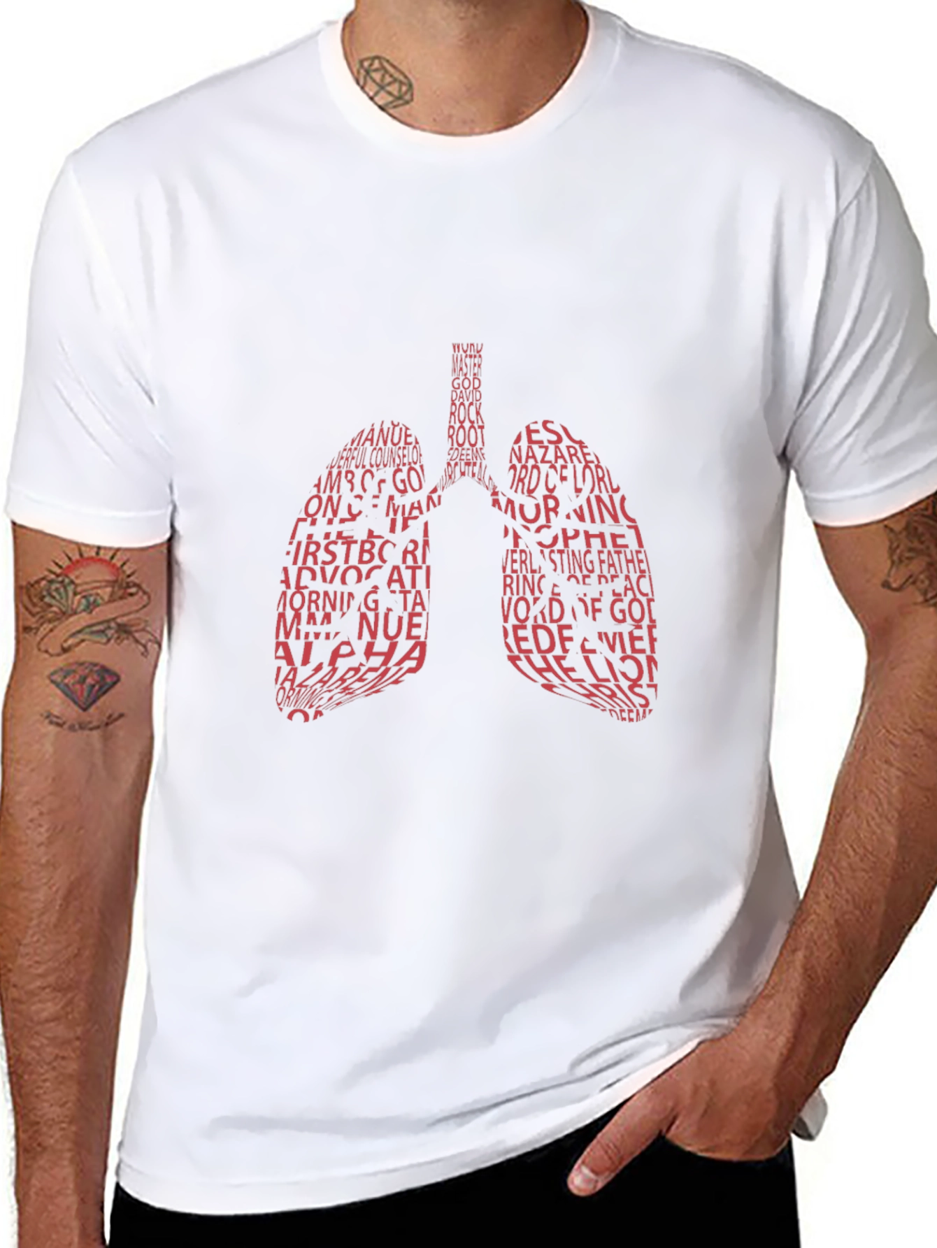 Lung Word Art Graphic Tee