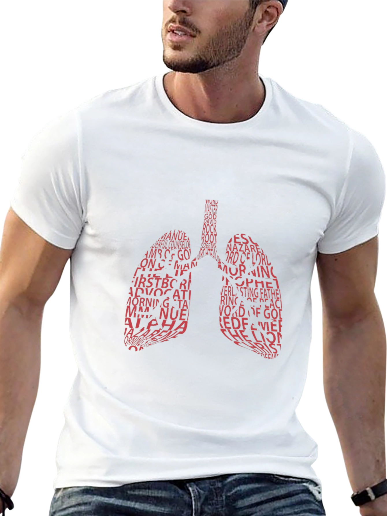 Lung Word Art Graphic Tee