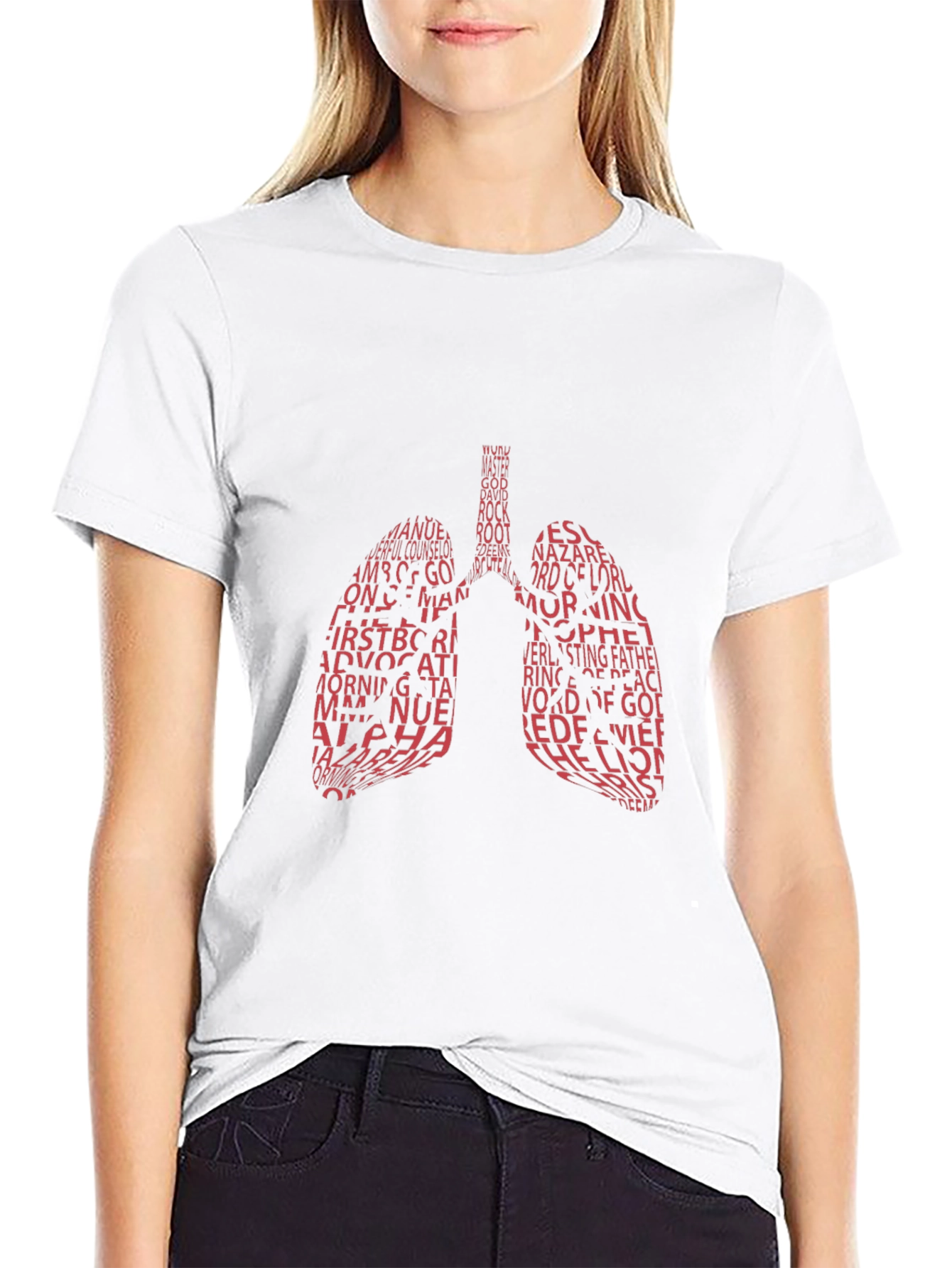 Lung Word Art Graphic Tee