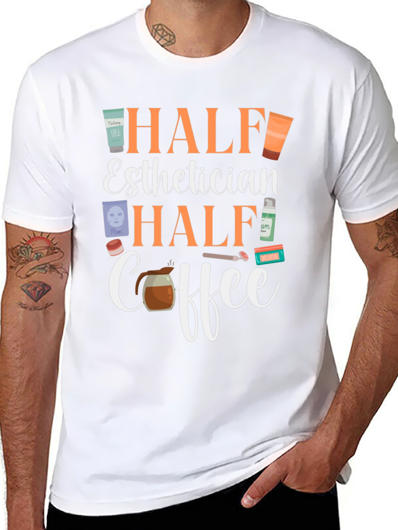 Half Esthetician Half Coffee T-Shirt
