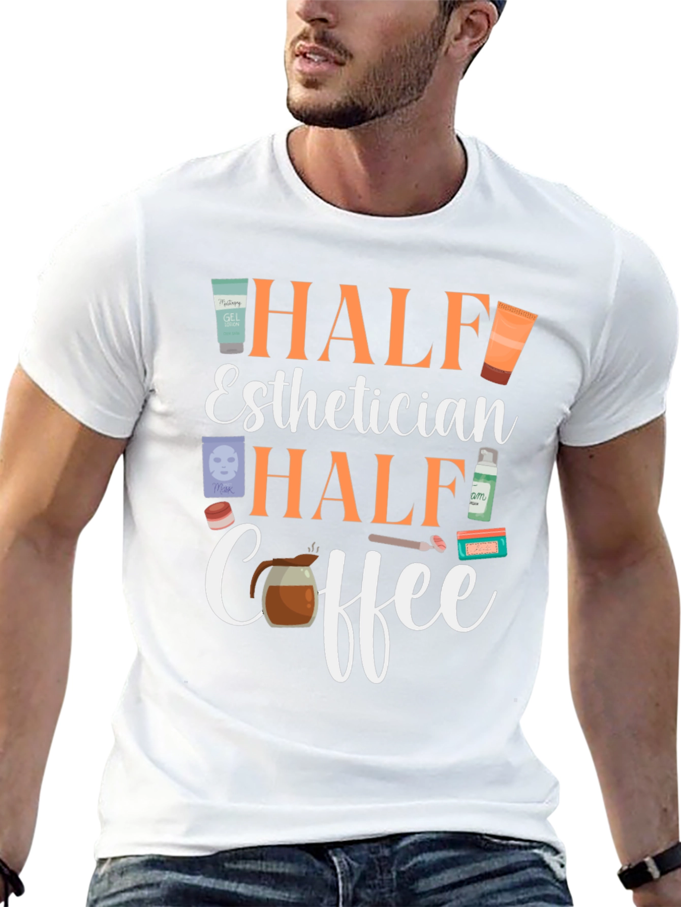 Half Esthetician Half Coffee T-Shirt