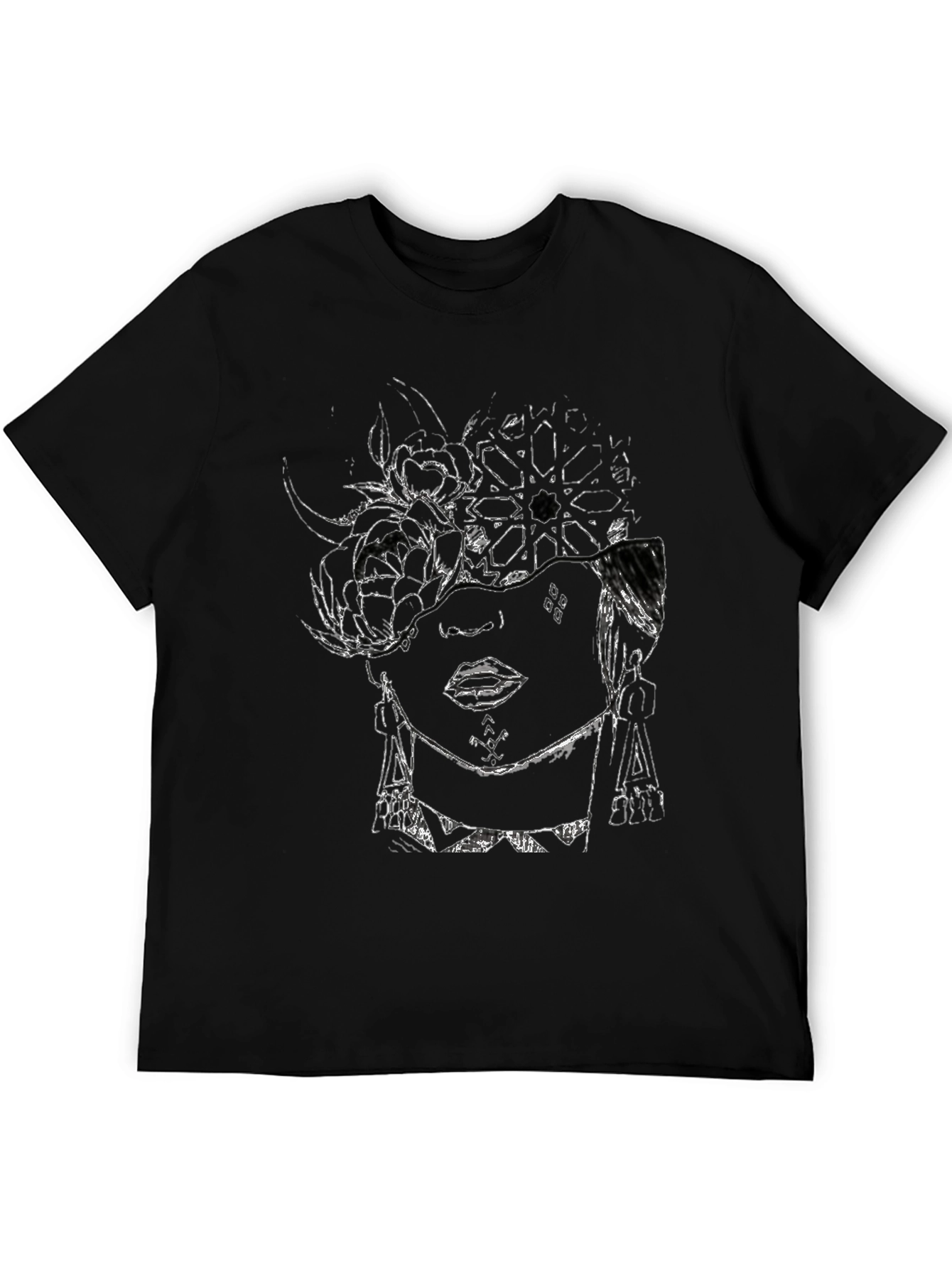Abstract Face Graphic T-Shirt - Modern Art Tee