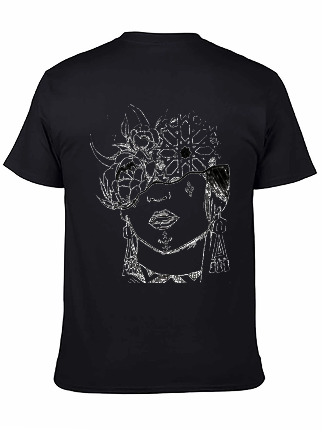 Abstract Face Graphic T-Shirt - Modern Art Tee