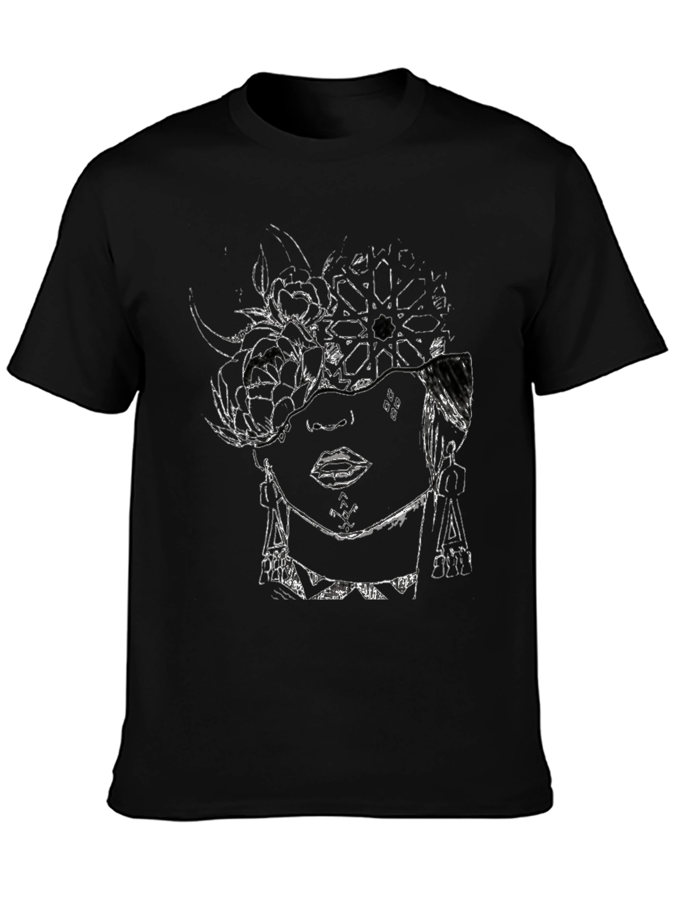 Abstract Face Graphic T-Shirt - Modern Art Tee