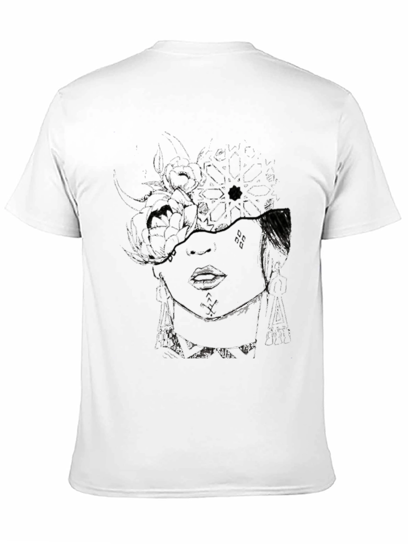 Abstract Face Graphic T-Shirt - Modern Art Tee