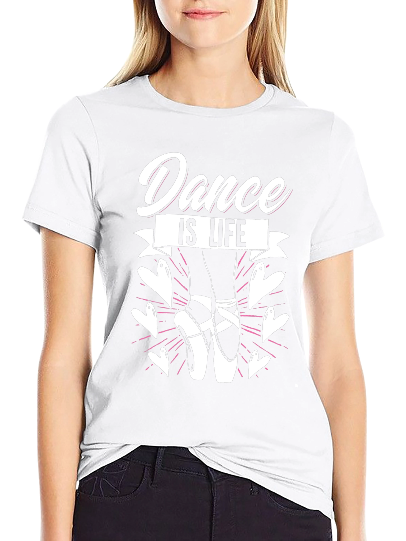 Dance is Life T-Shirt - Ballet Pointe Shoes Tee