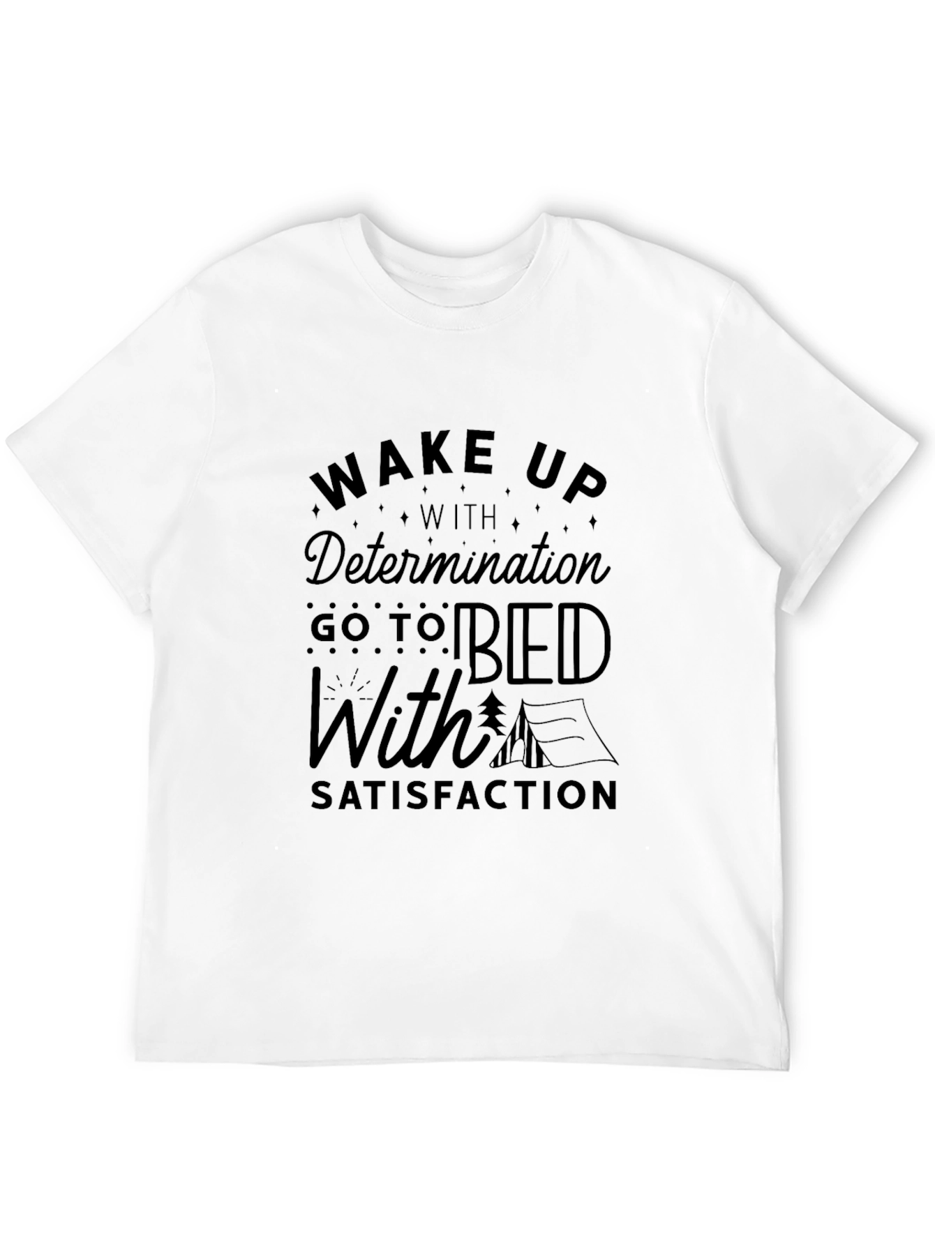 Wake Up With Determination Black Graphic Tee