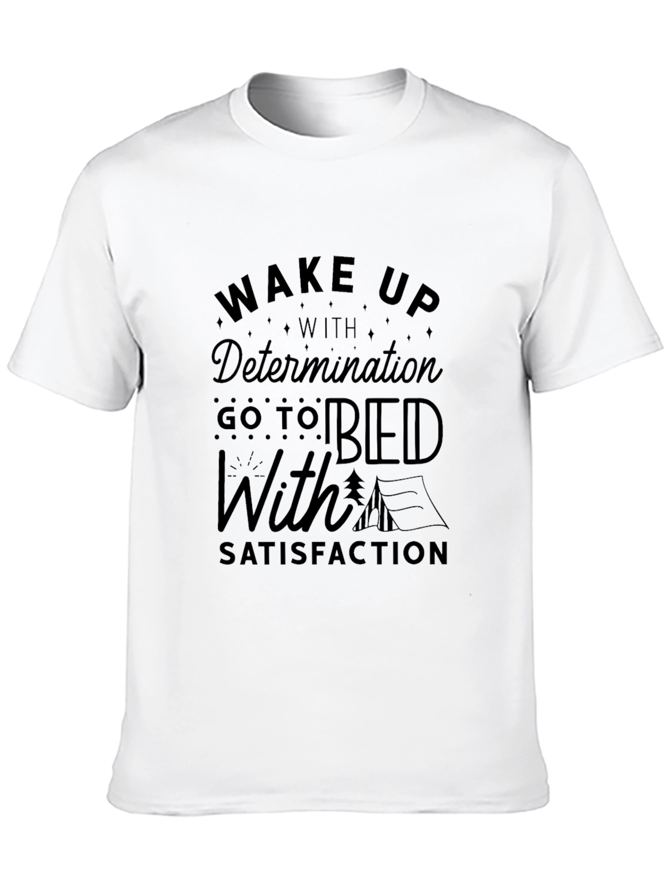 Wake Up With Determination Black Graphic Tee