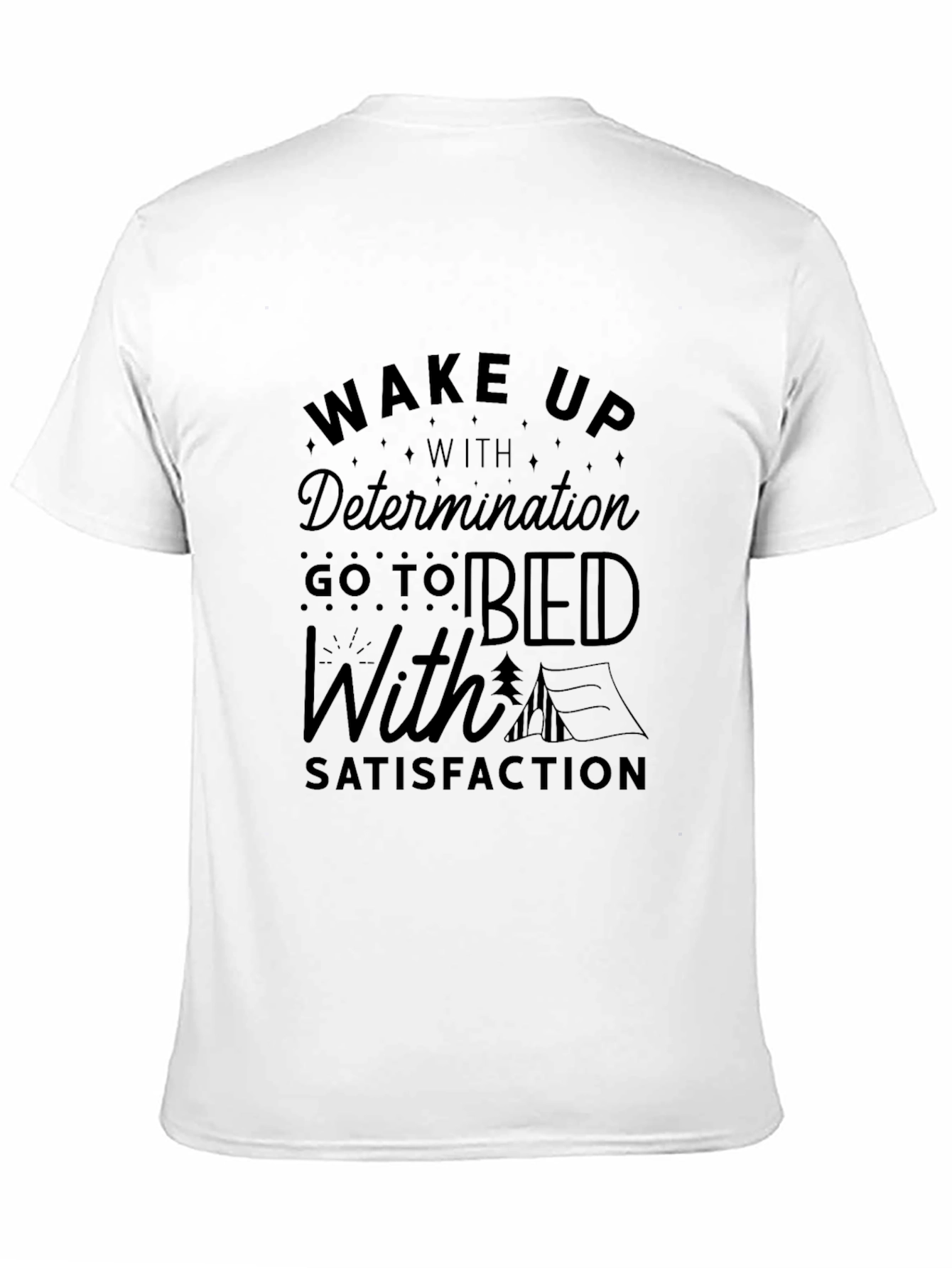 Wake Up With Determination Black Graphic Tee