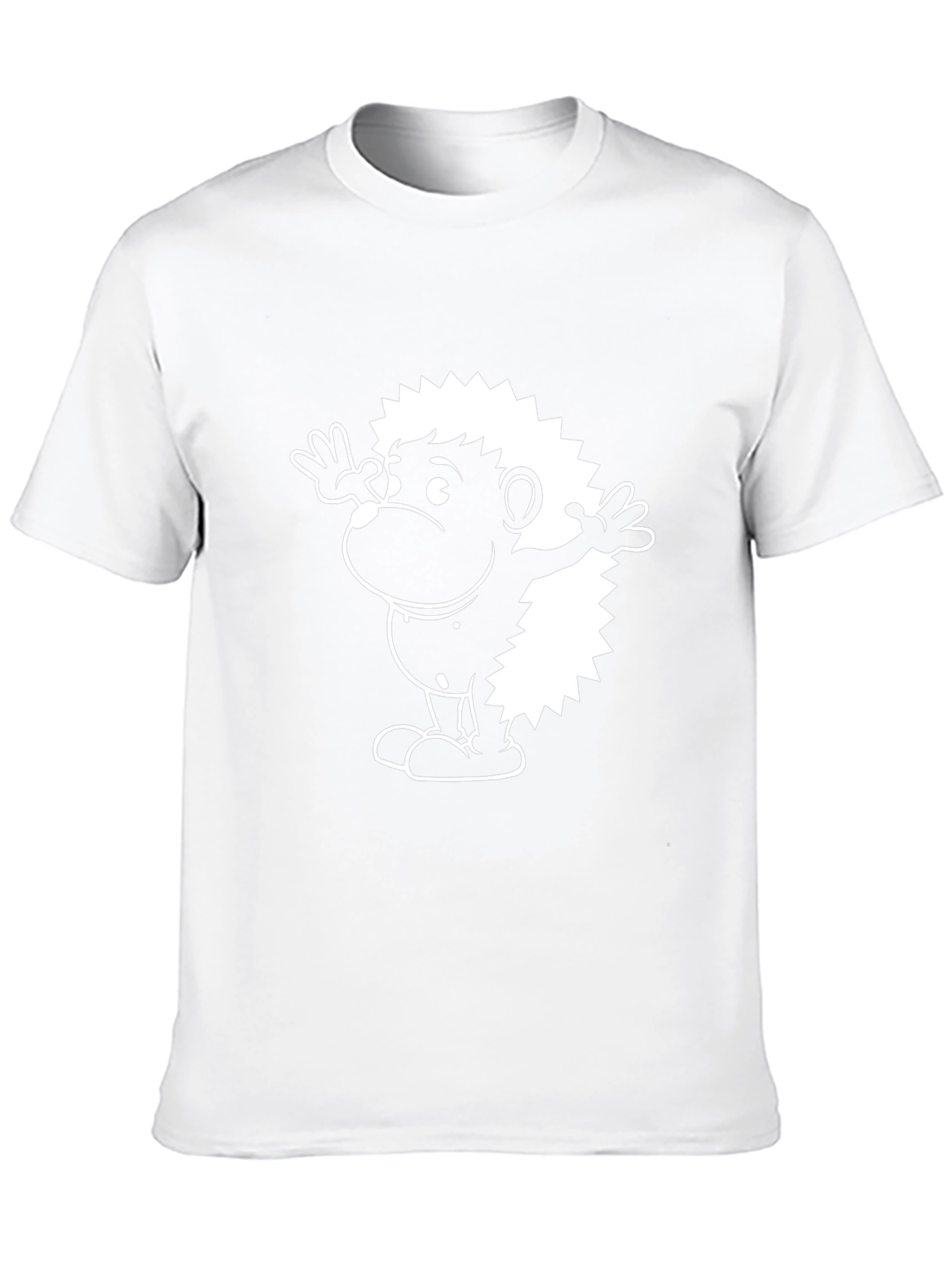 Cartoon Hedgehog Graphic Black T-Shirt
