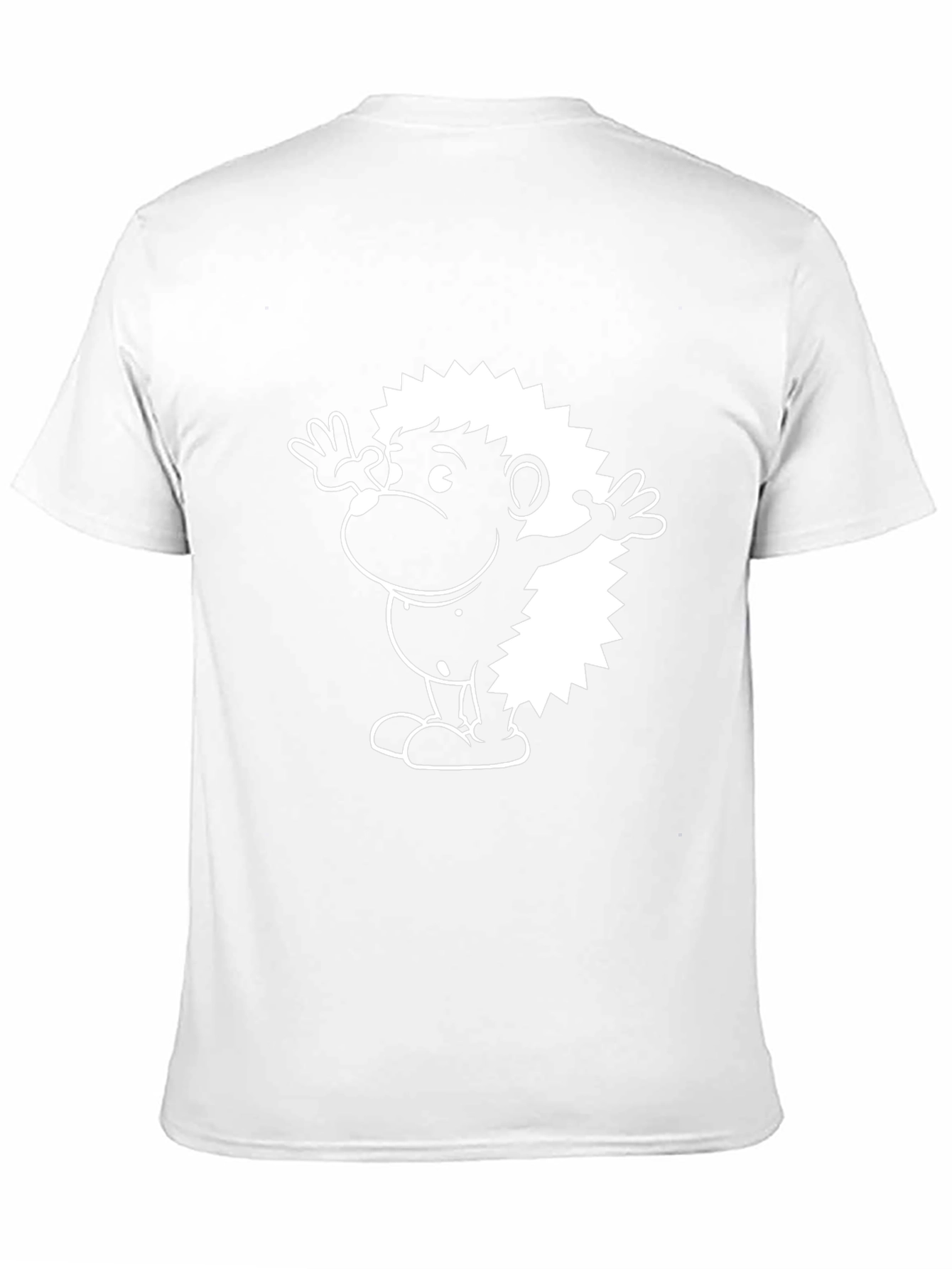 Cartoon Hedgehog Graphic Black T-Shirt
