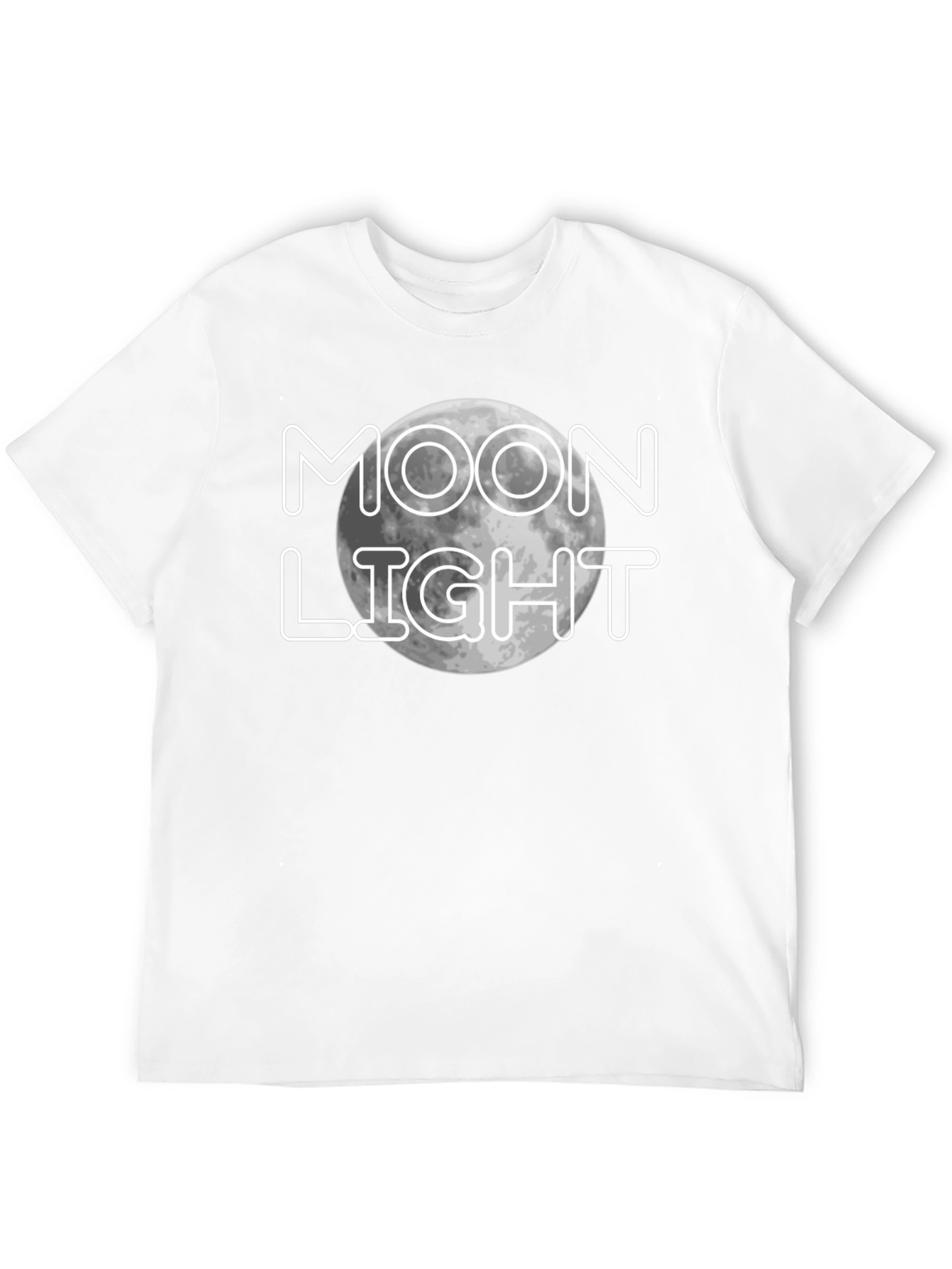 Moonlight Graphic Print Black T-Shirt