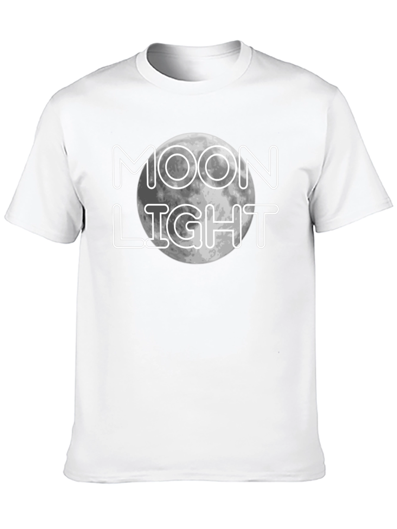 Moonlight Graphic Print Black T-Shirt