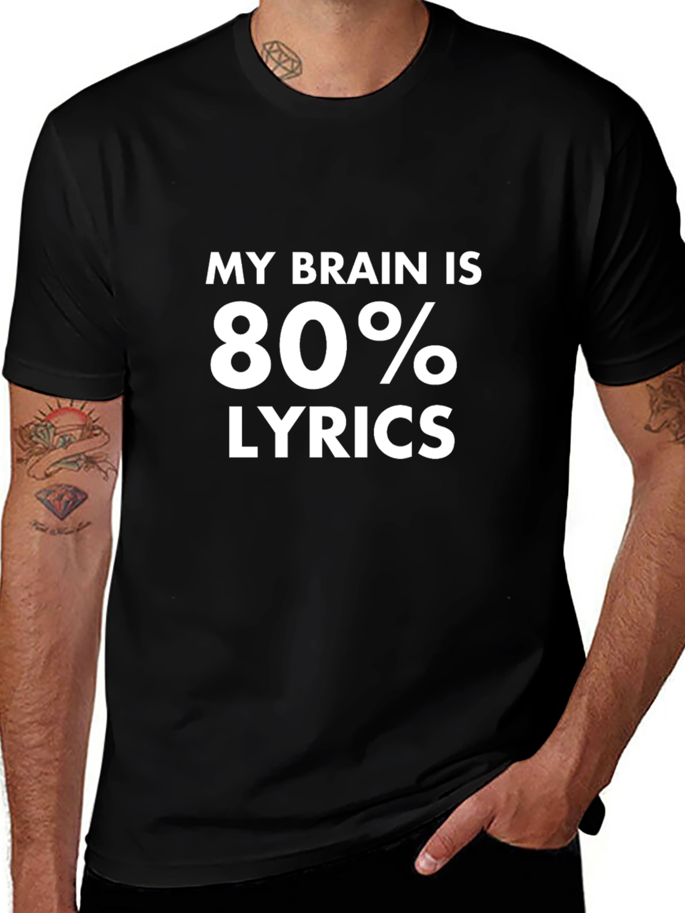 My Brain is 80% Lyrics T-Shirt