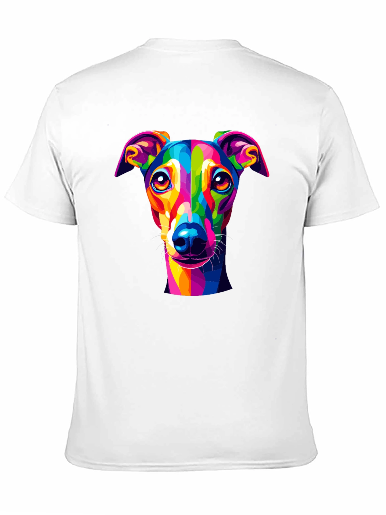 Rainbow Dog Art T-Shirt - Black