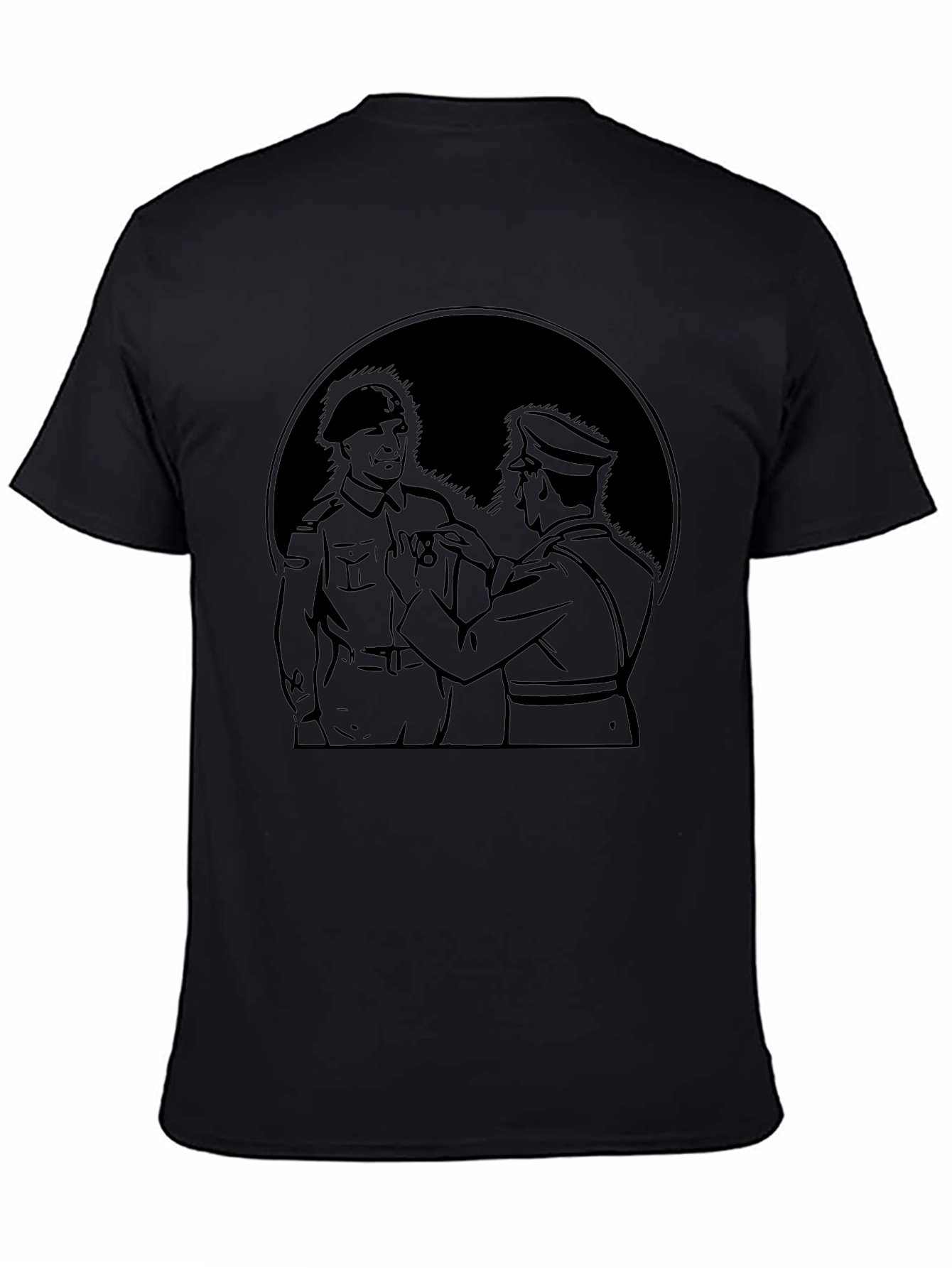 Military Honor Graphic Black T-Shirt