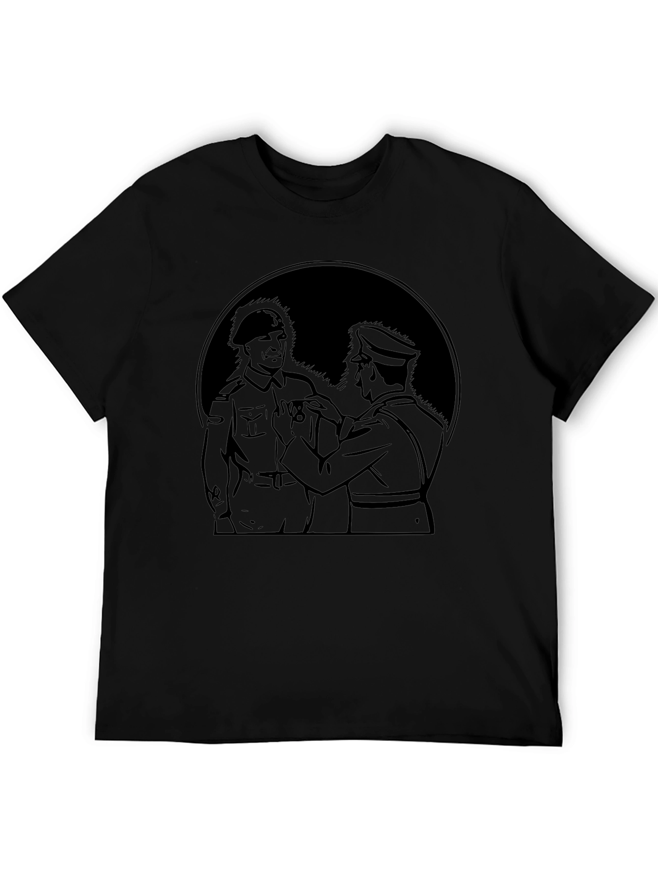 Military Honor Graphic Black T-Shirt