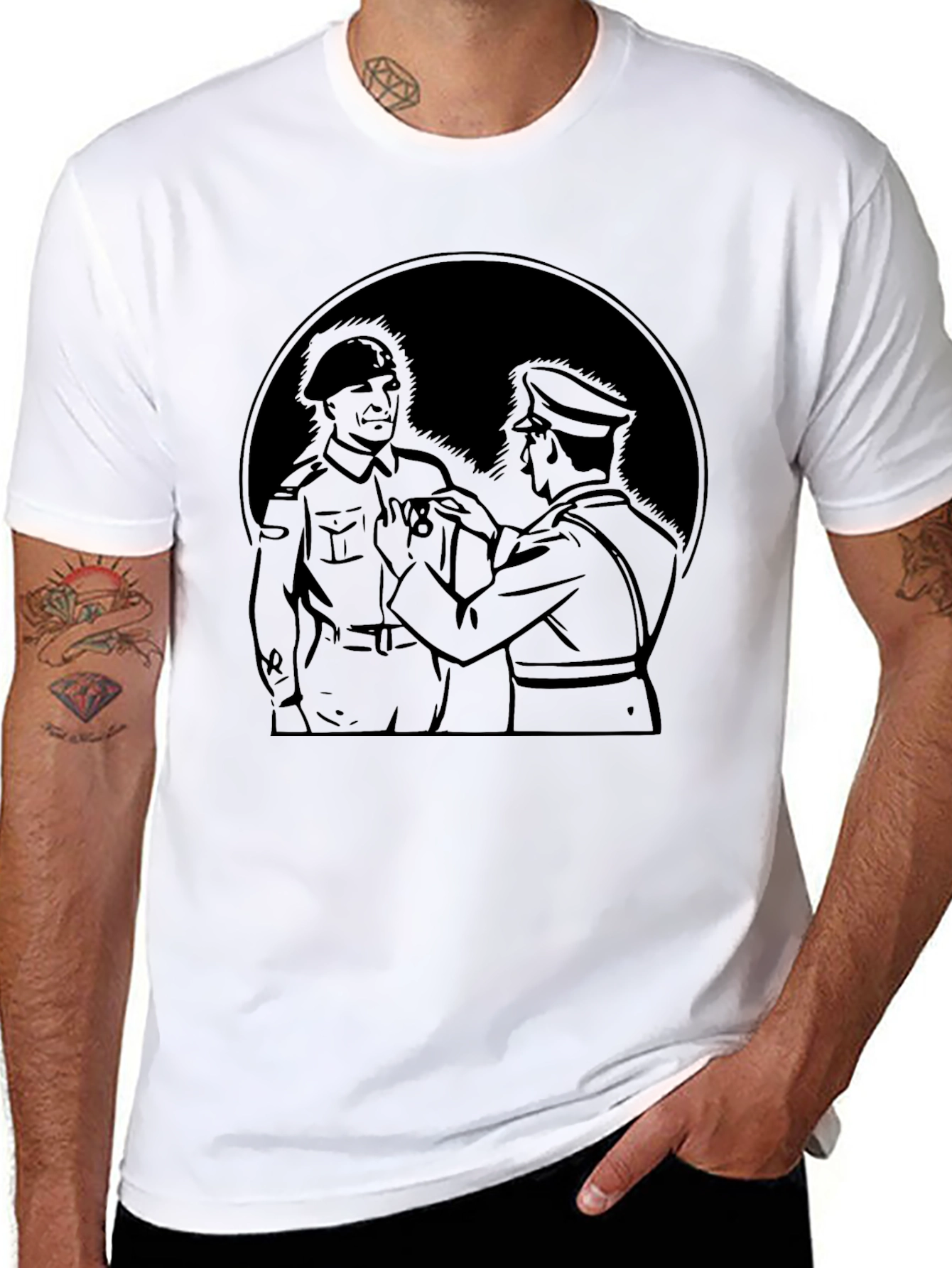 Military Honor Graphic Black T-Shirt