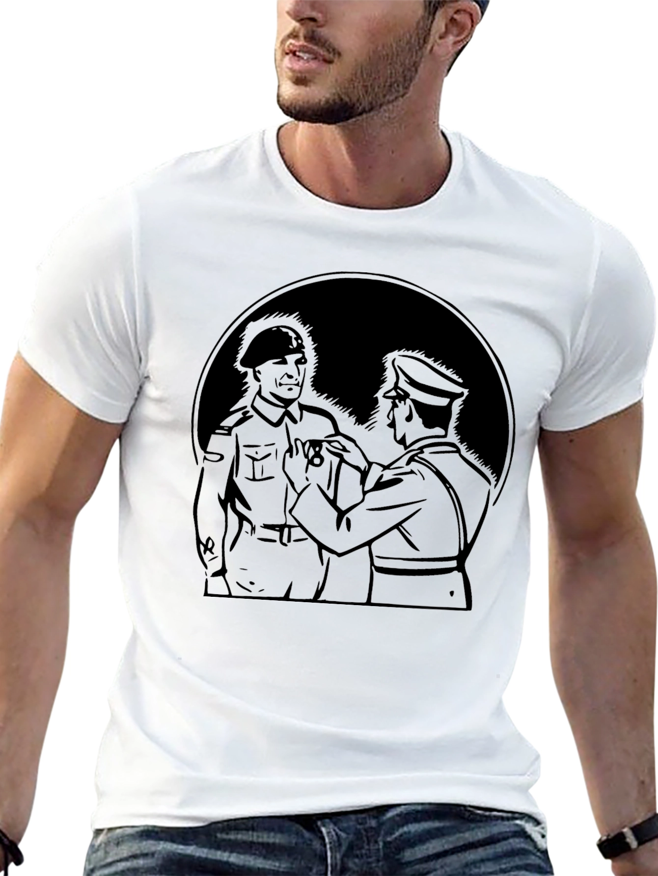 Military Honor Graphic Black T-Shirt