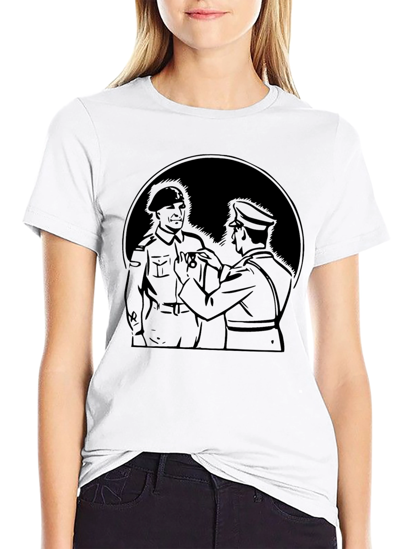 Military Honor Graphic Black T-Shirt