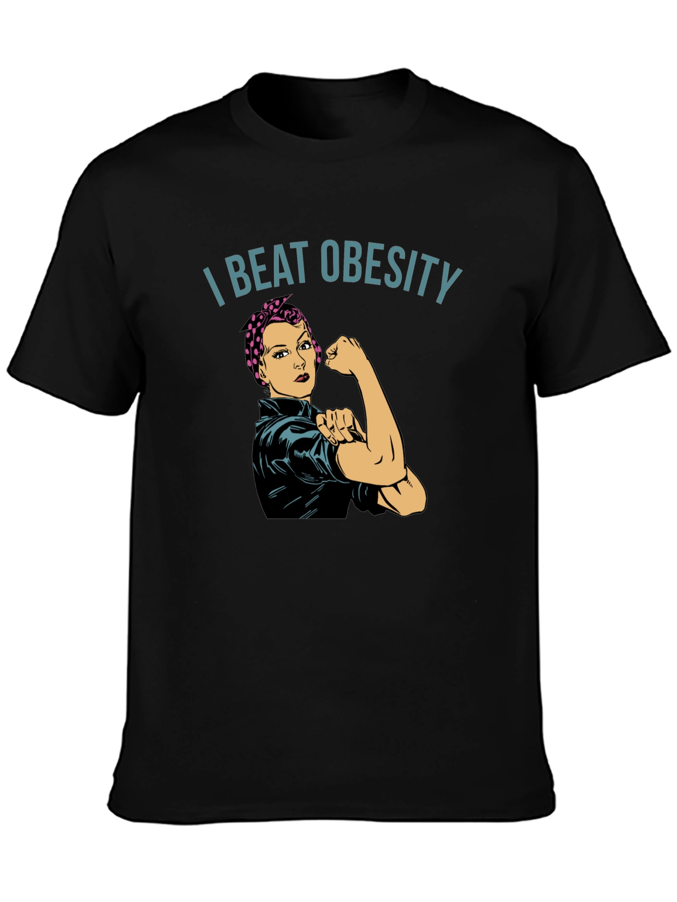I Beat Obesity T-Shirt - Unisex Empowering Design