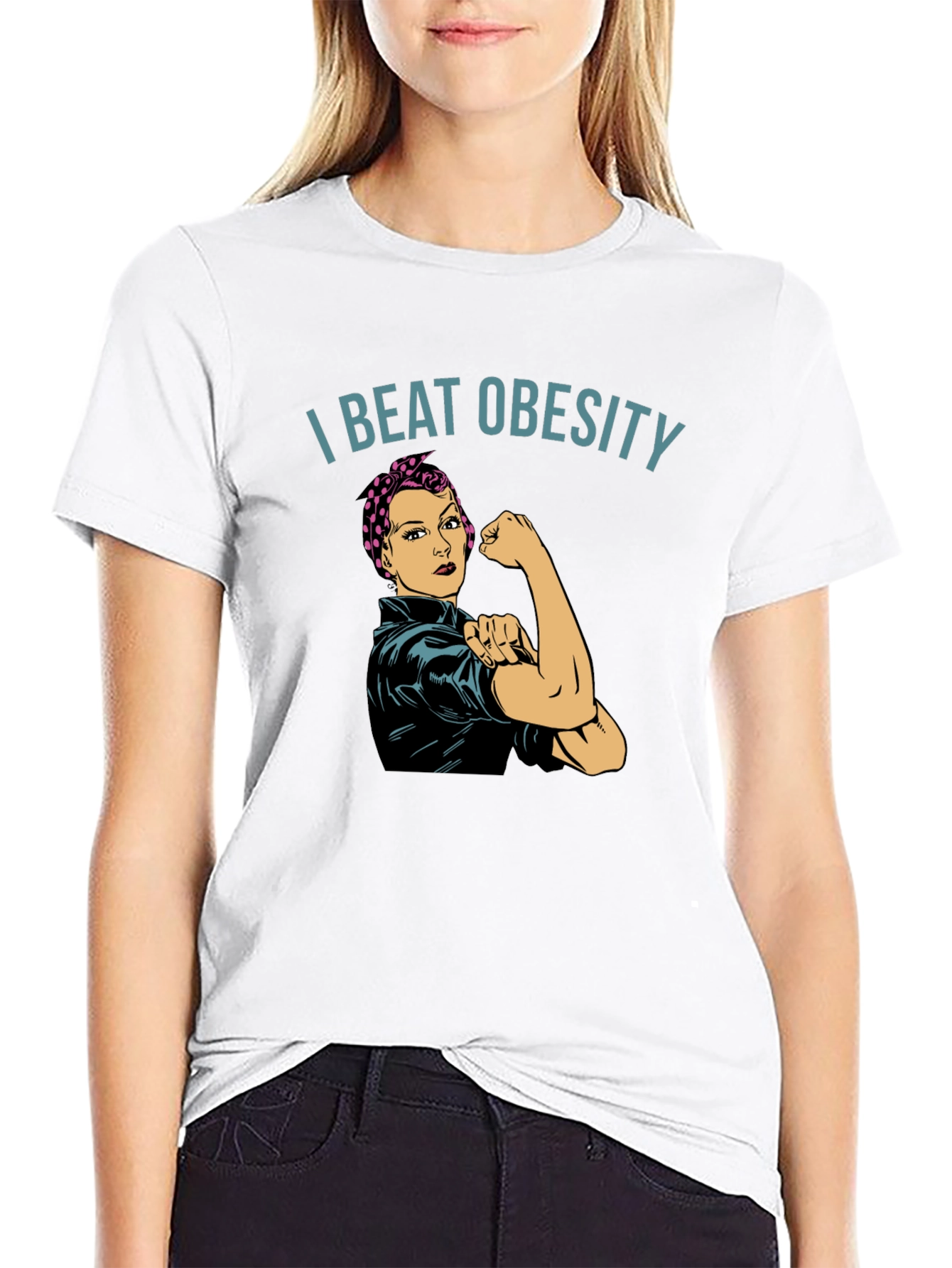 I Beat Obesity T-Shirt - Unisex Empowering Design